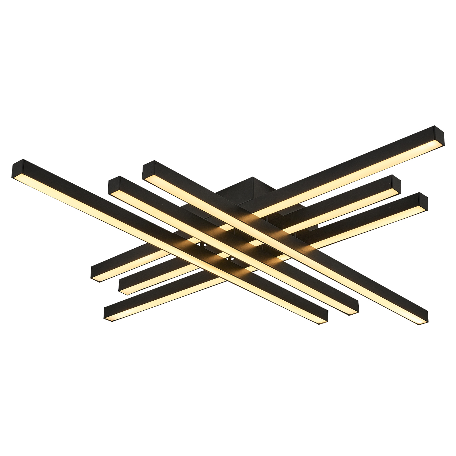 Sarı-Siyah Akrilik LED Plafonyer 73x8 cm — görsel 3