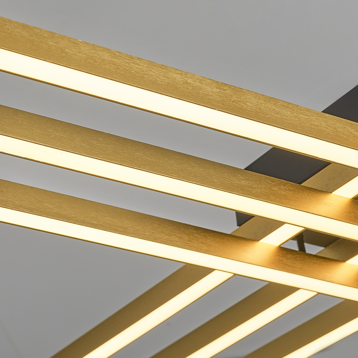 Sarı-Siyah Akrilik LED Plafonyer 90x8 cm — görsel 3