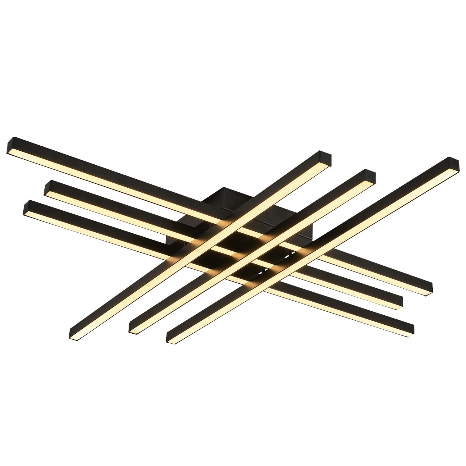 Sarı-Siyah Akrilik LED Plafonyer 90x8 cm — görsel 4