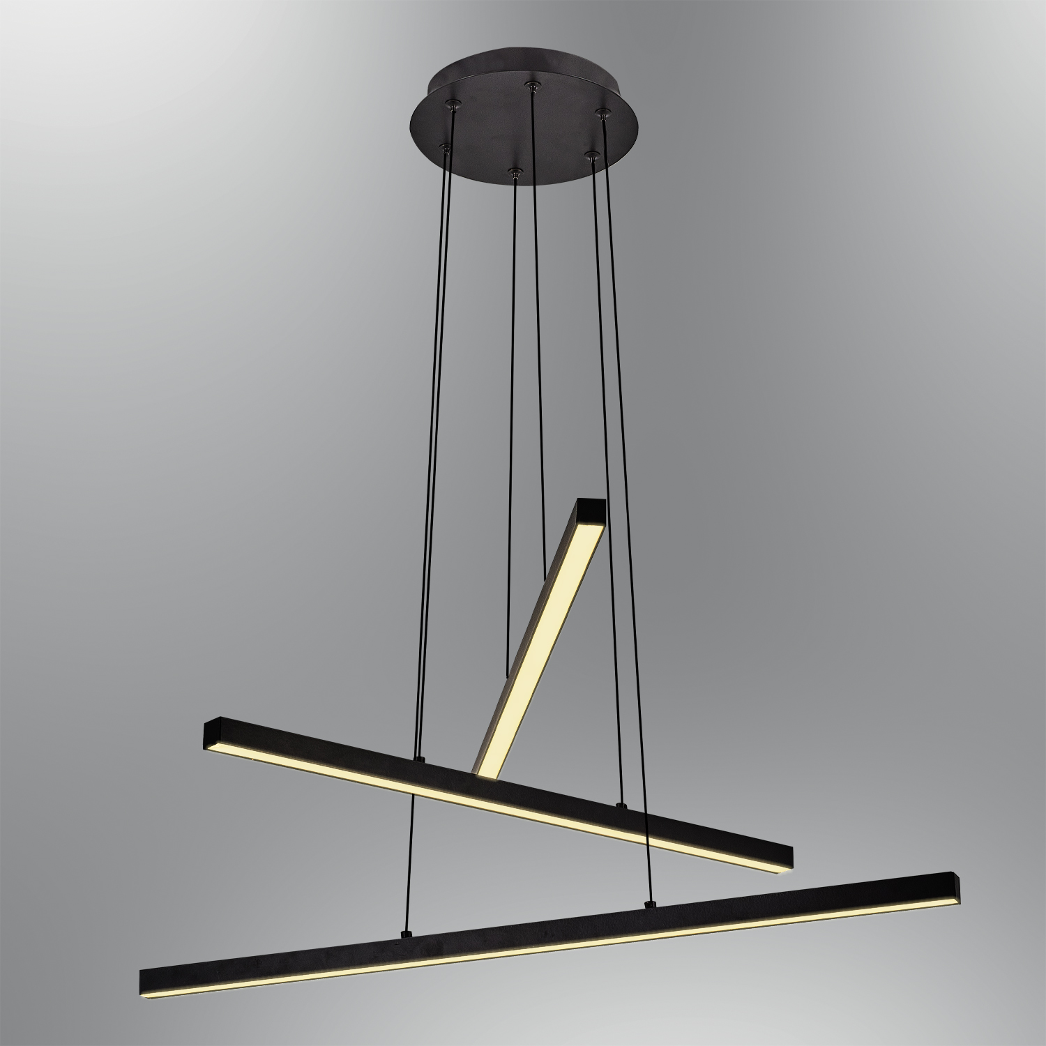 Siyah Akrilik LED Avize 66x120 cm (39w) Siyah Akrilik LED Avize 66x120 cm (39w)