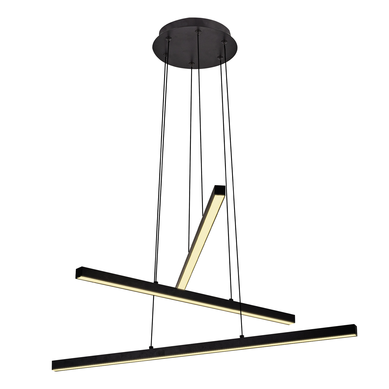 Siyah Akrilik LED Avize 66x120 cm (39w) — görsel 2