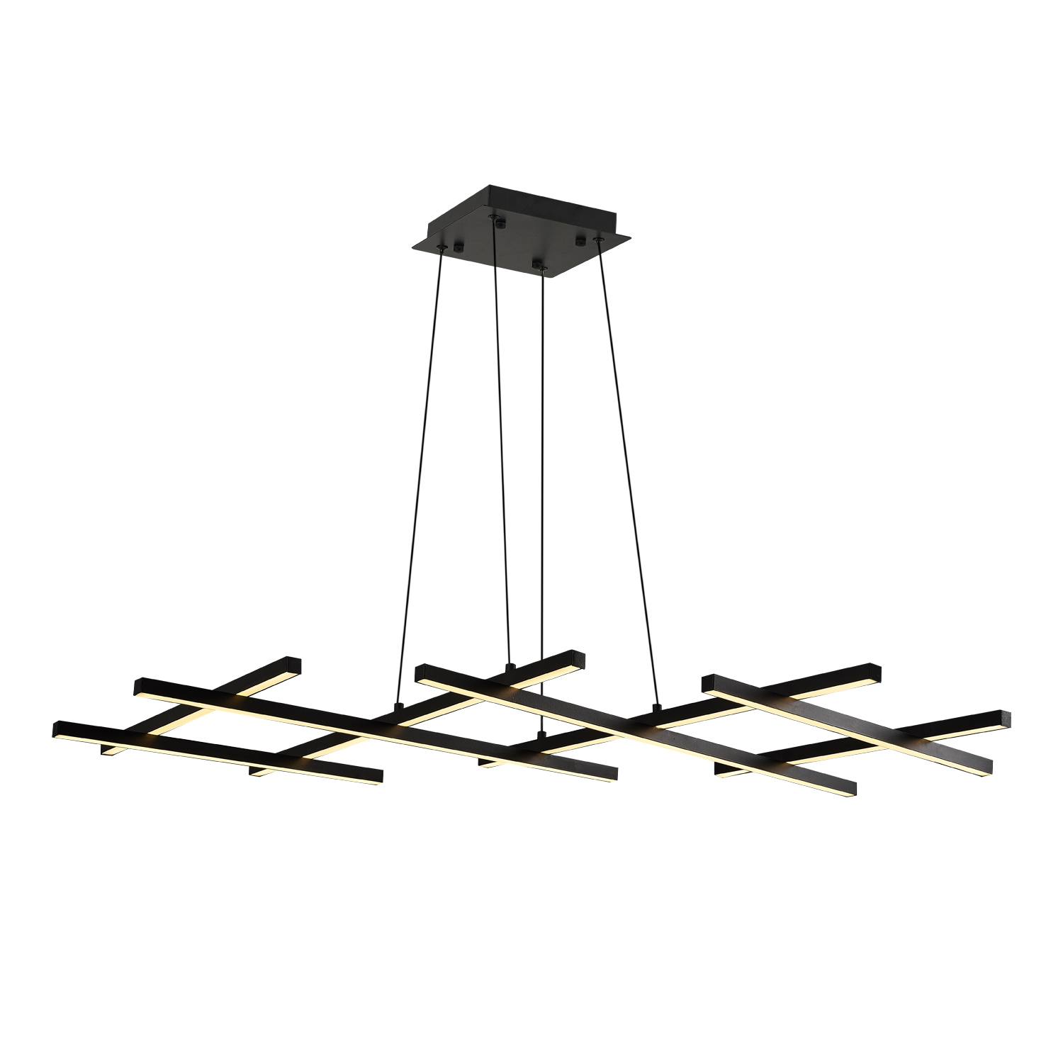Siyah Akrilik LED Avize 130x120 cm — görsel 2
