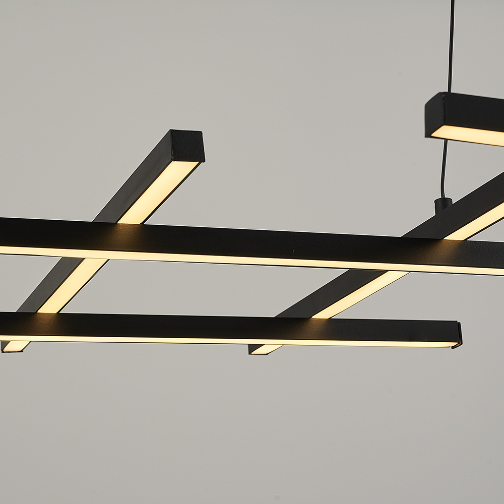 Siyah Akrilik LED Avize 130x120 cm — görsel 3