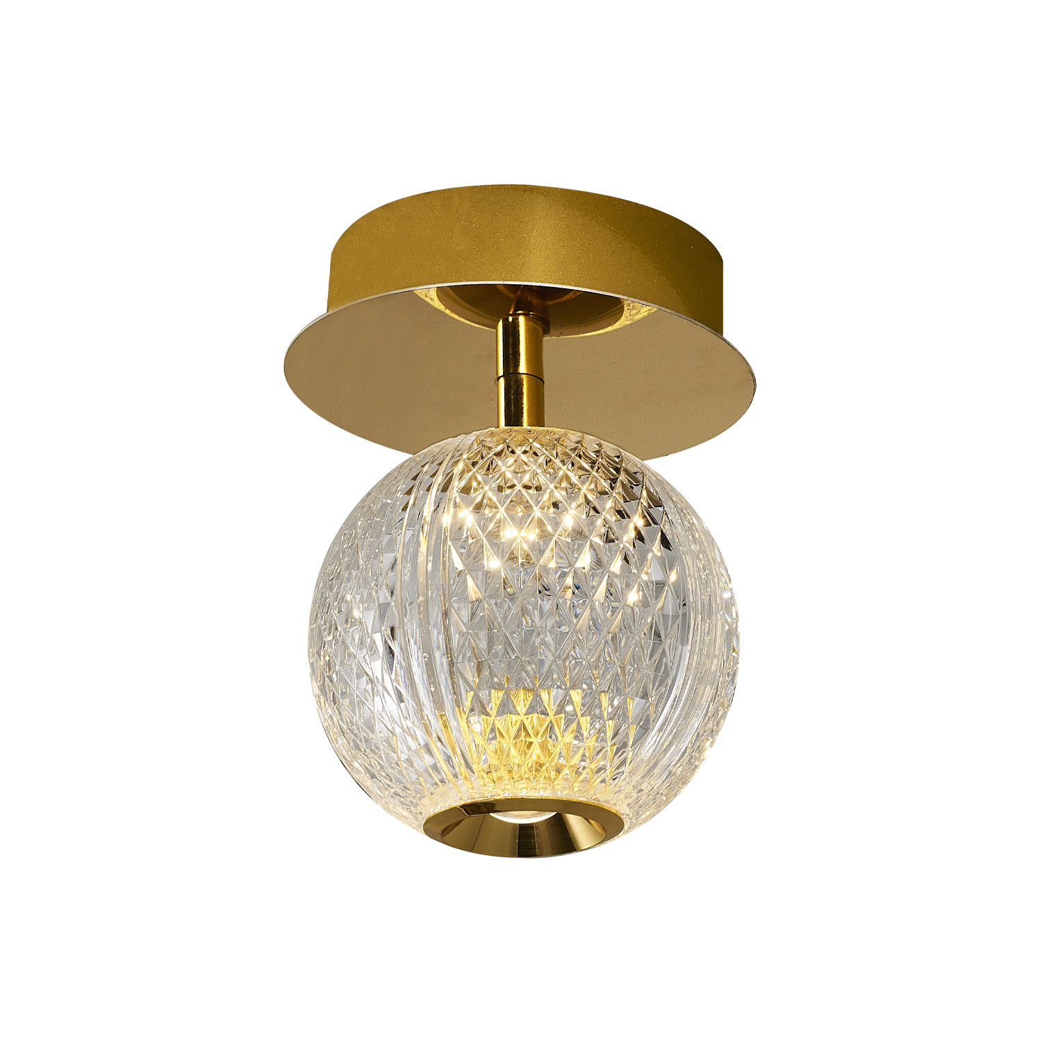 Krom-Sarı Akrilik LED Plafonyer 12x15 cm Krom-Sarı Akrilik LED Plafonyer 12x15 cm