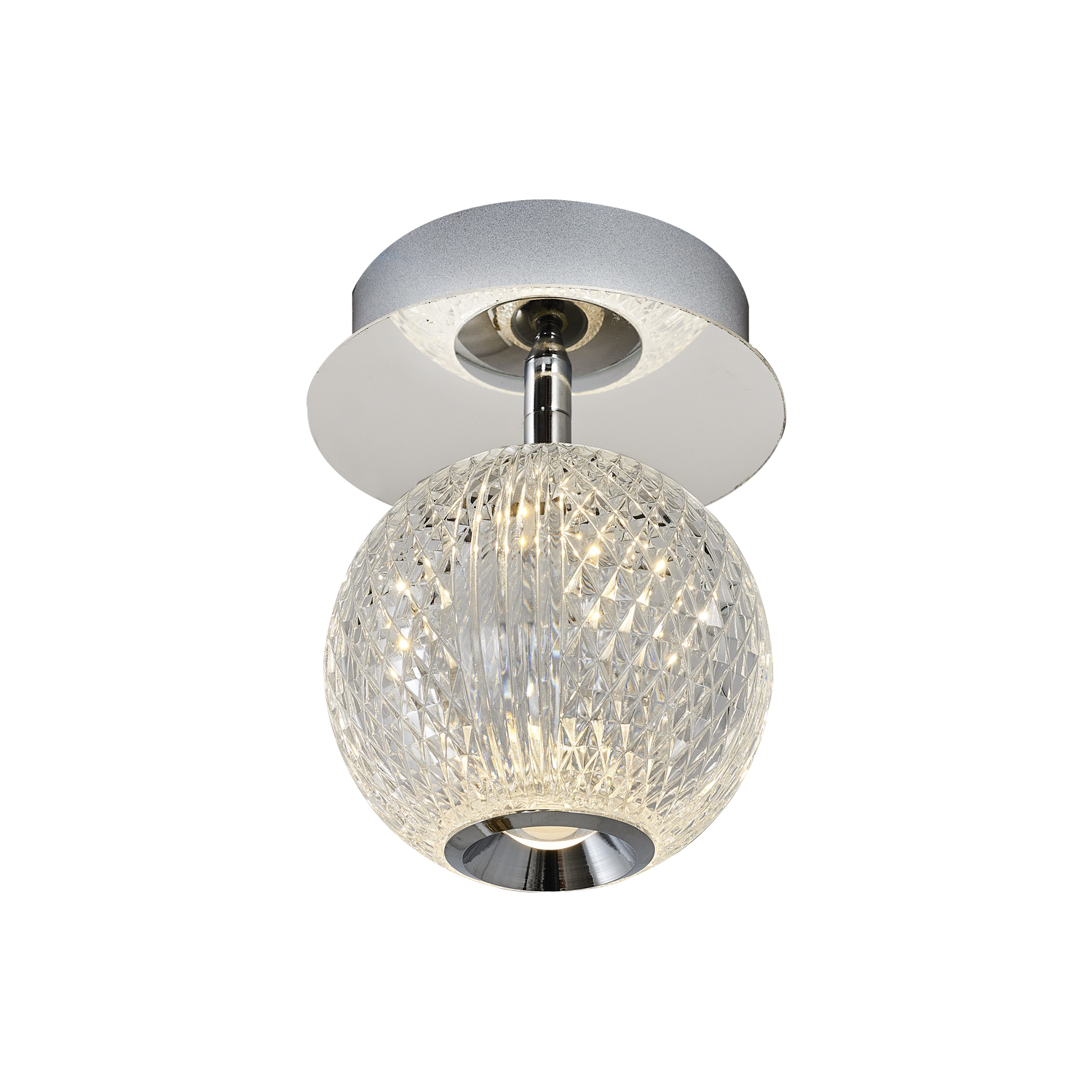 Krom-Sarı Akrilik LED Plafonyer 12x15 cm — görsel 3