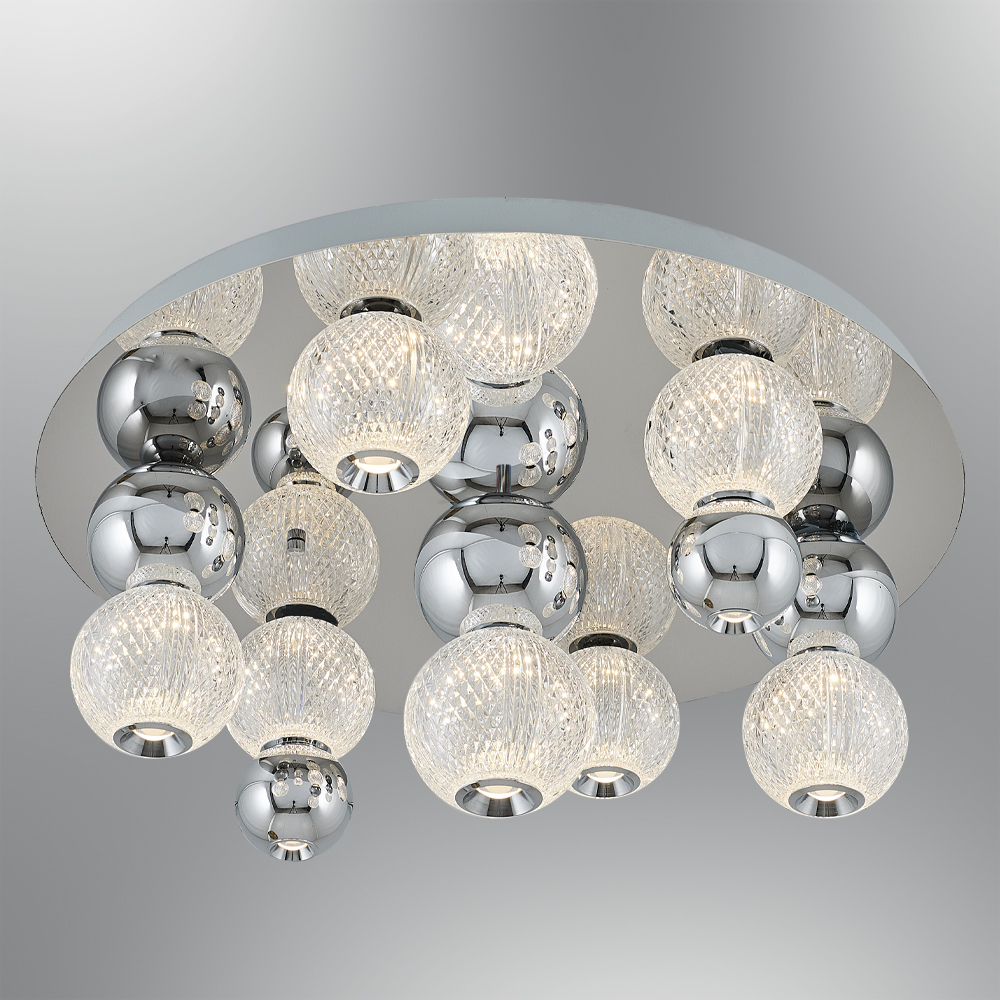 Krom-Sarı Akrilik LED Plafonyer 60x28 cm Krom-Sarı Akrilik LED Plafonyer 60x28 cm