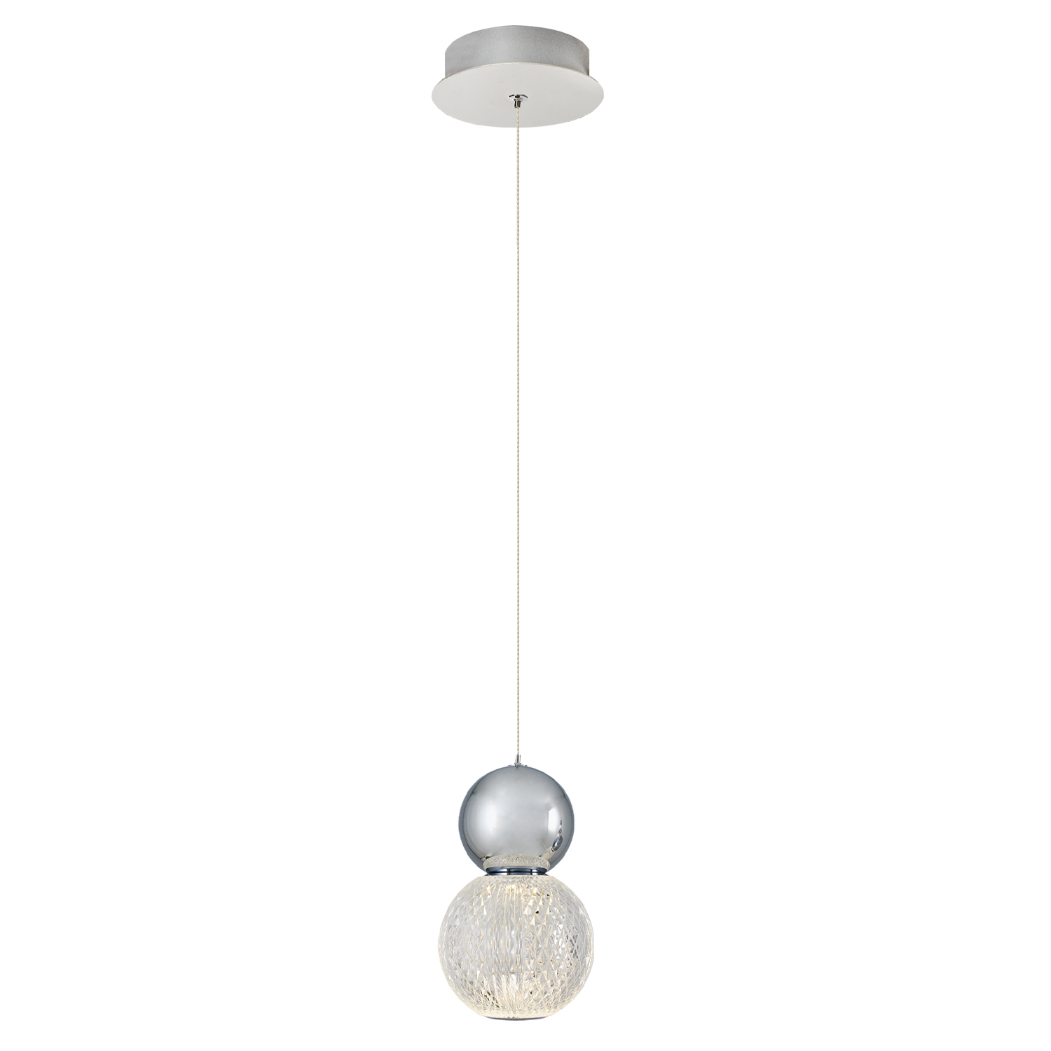 Krom-Sarı Akrilik LED Avize 12x120 cm (5w) — görsel 2