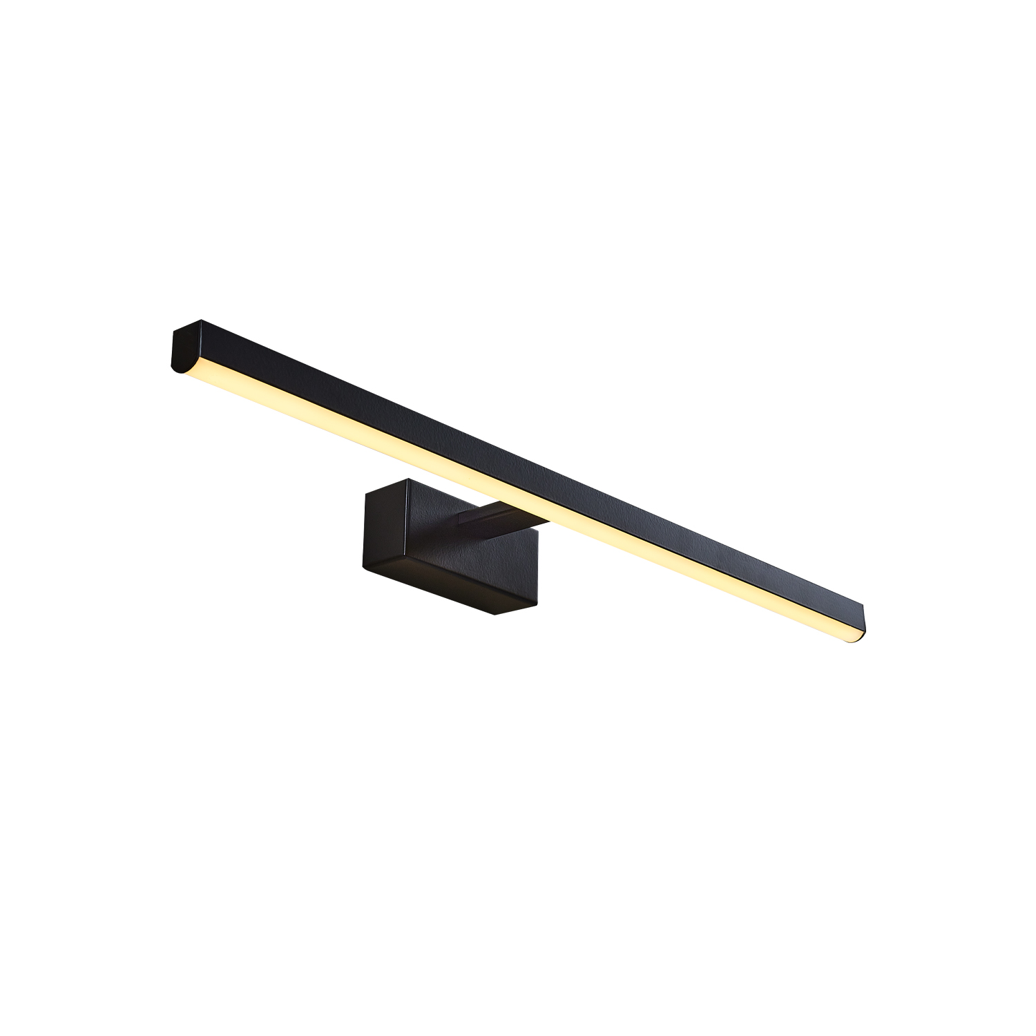 Siyah-Eskitme Akrilik LED Aplik 60x13 cm