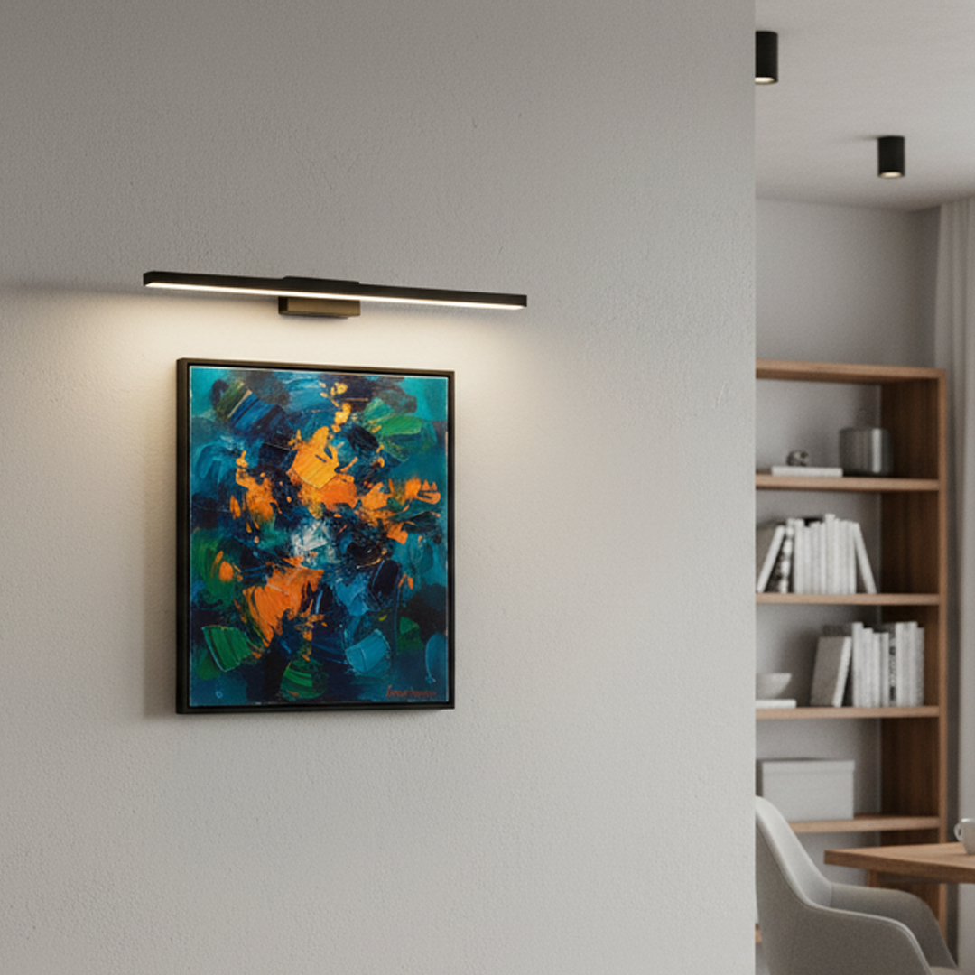 Siyah-Eskitme Akrilik LED Aplik 60x13 cm — görsel 4