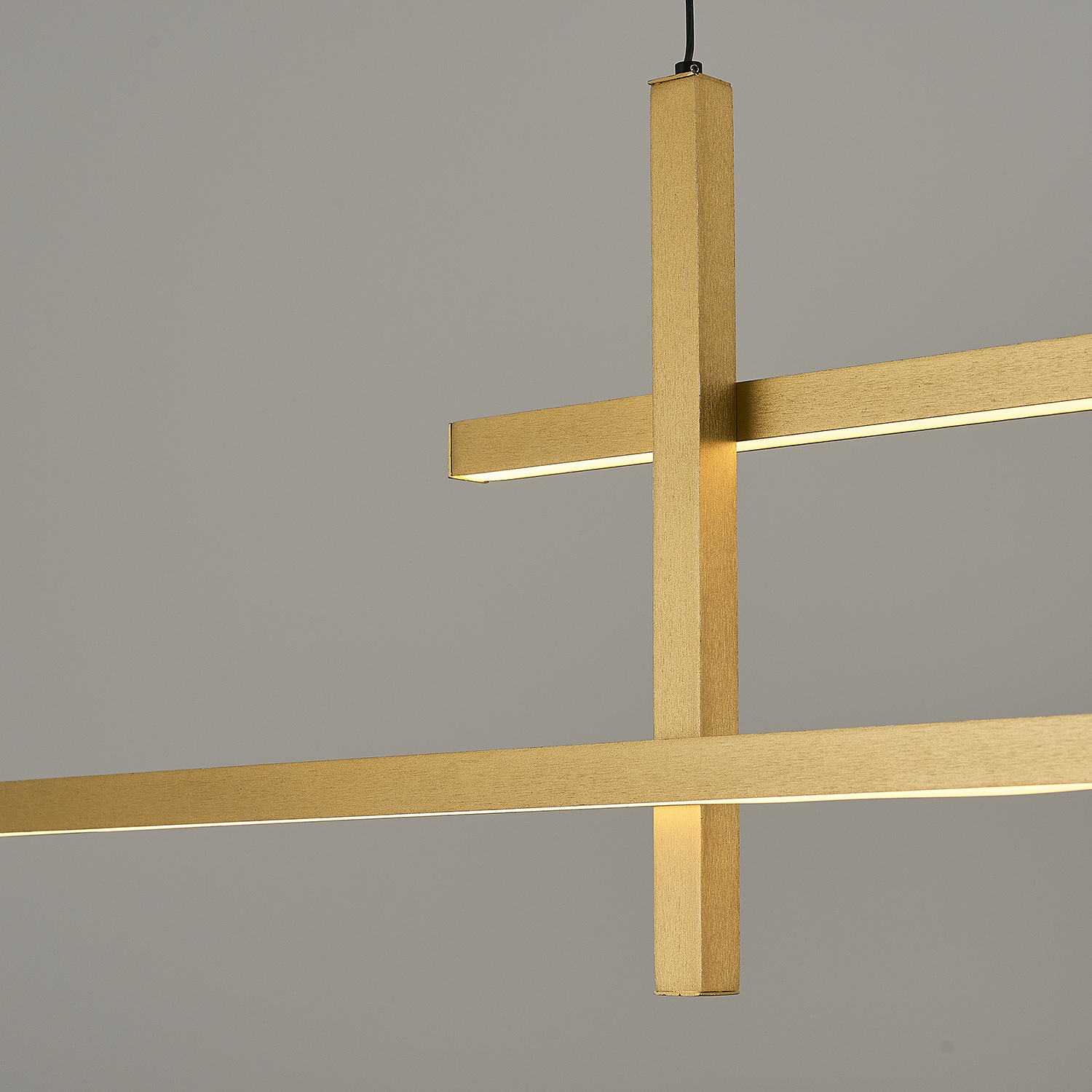 Sarı-Siyah Akrilik LED Avize 105x120 cm — görsel 3