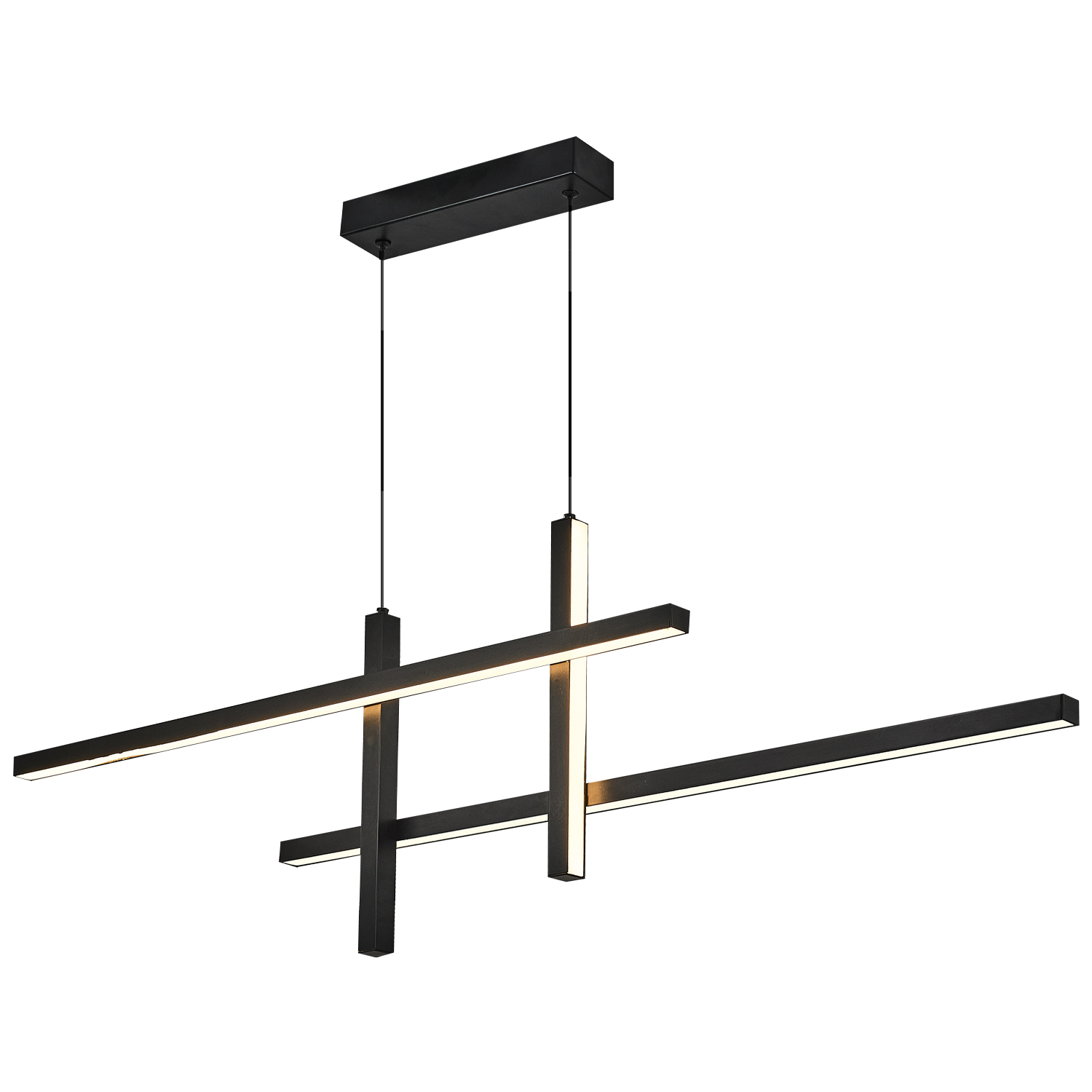 Sarı-Siyah Akrilik LED Avize 105x120 cm — görsel 4
