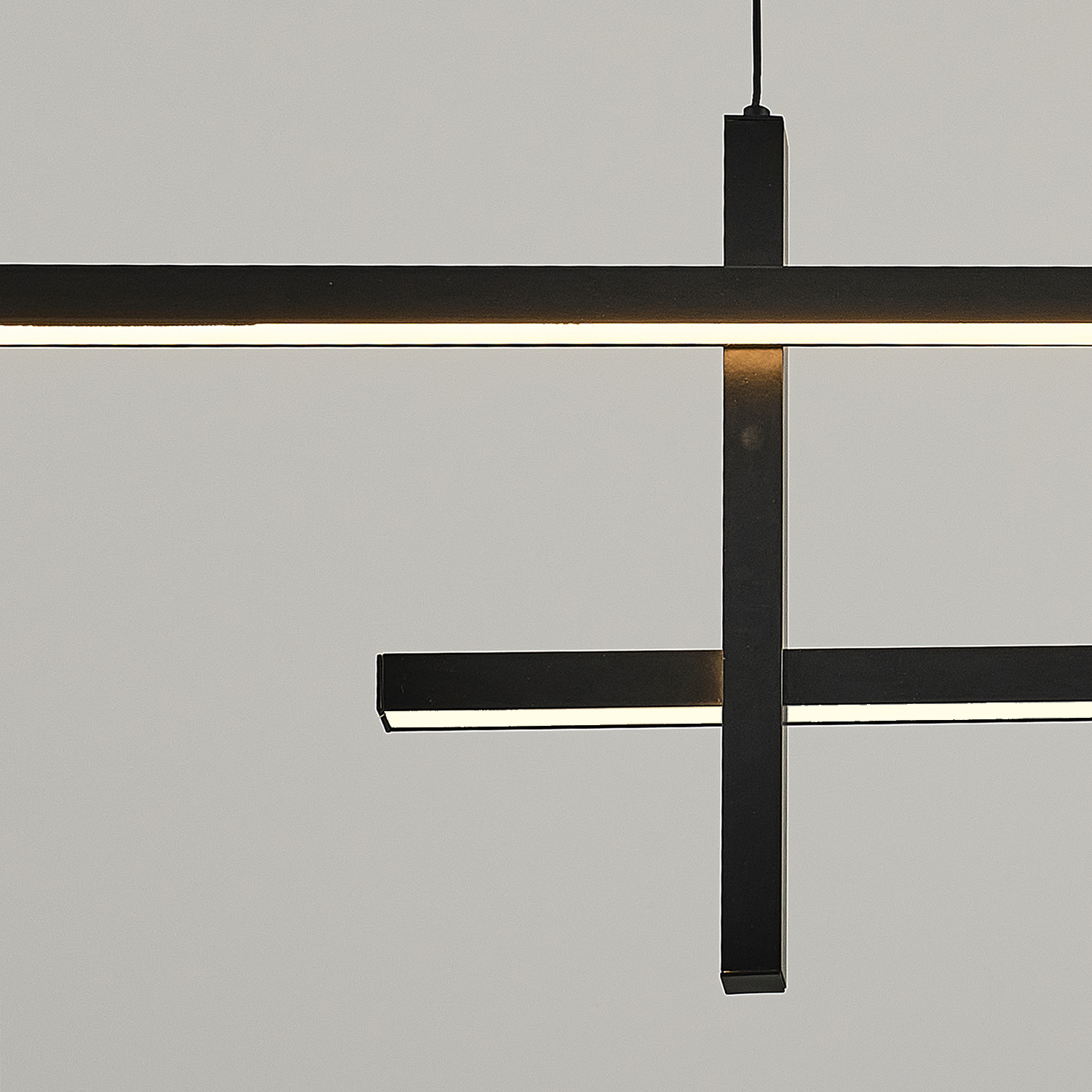 Sarı-Siyah Akrilik LED Avize 105x120 cm — görsel 5