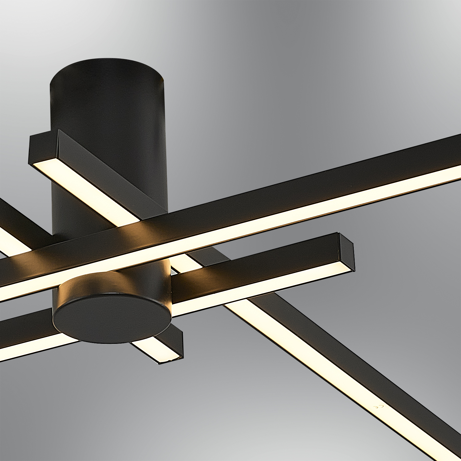 Sarı-Siyah Akrilik LED Plafonyer 90x18 cm — görsel 5