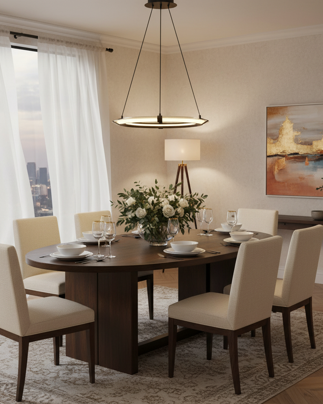 Sarı-Kahve Akrilik LED Avize 40x120 cm (35w) — görsel 5