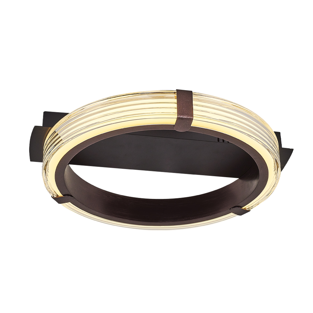 Sarı-Kahve Akrilik LED Plafonyer 45x9 cm — görsel 4