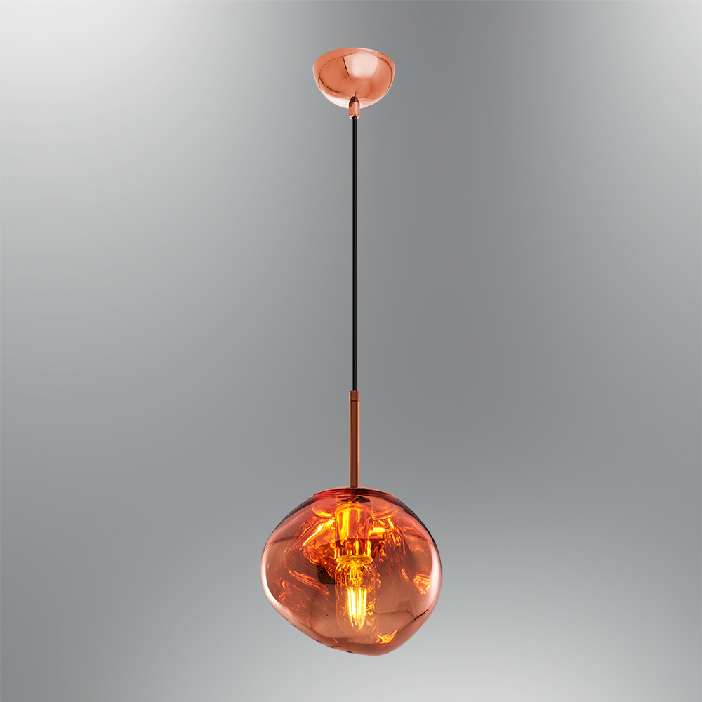 1 Kollu Krom-Sarı Akrilik Avize 18x120 cm — görsel 7