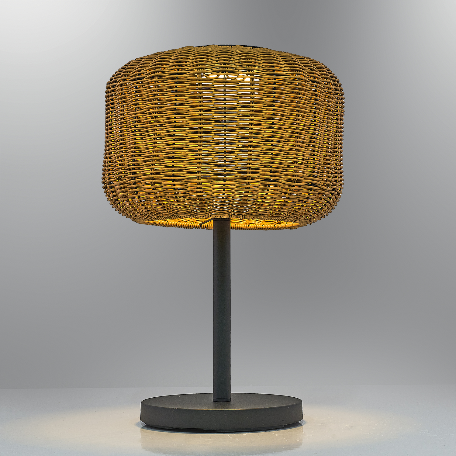 Bambu Hasır LED Solar Bahçe Armatürü 35x53 cm