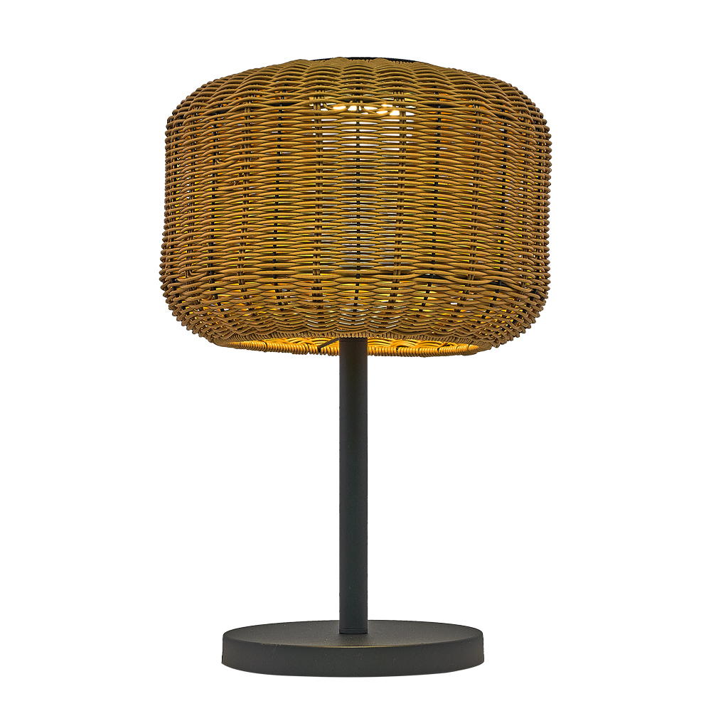 Bambu Hasır LED Solar Bahçe Armatürü 35x53 cm