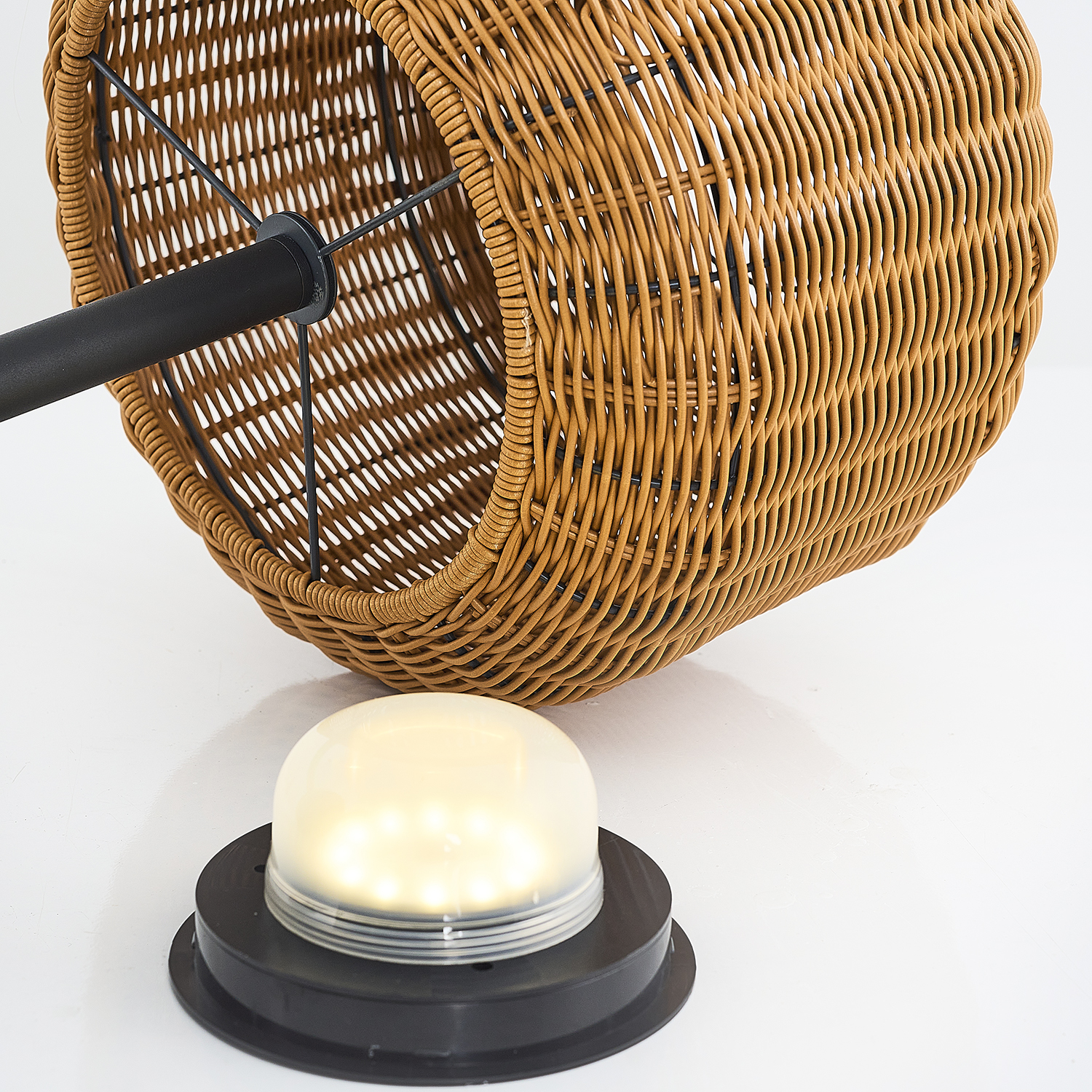Bambu Hasır LED Solar Bahçe Armatürü 35x53 cm