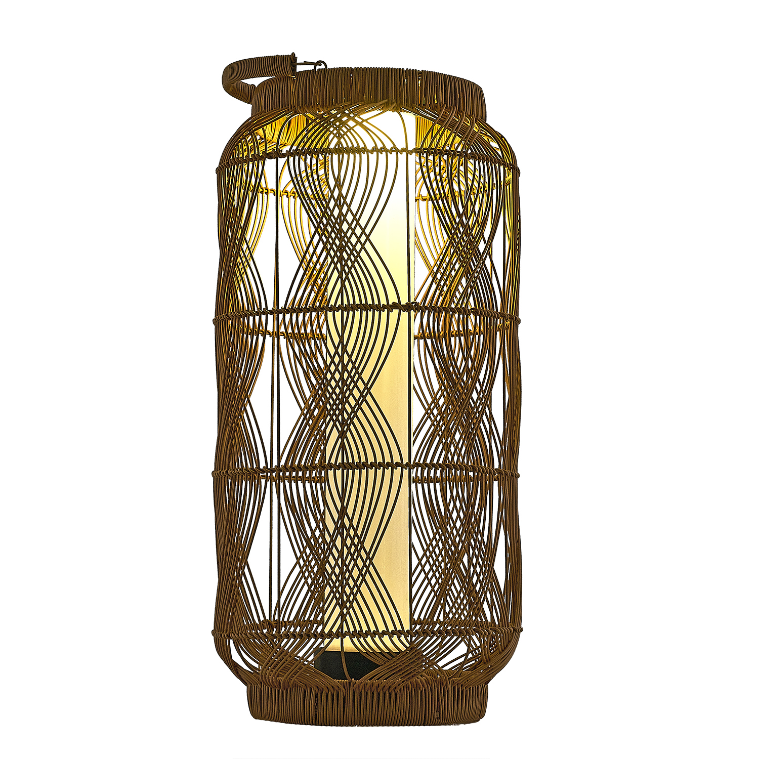 Bambu Hasır LED Solar Bahçe Armatürü 34x74 cm