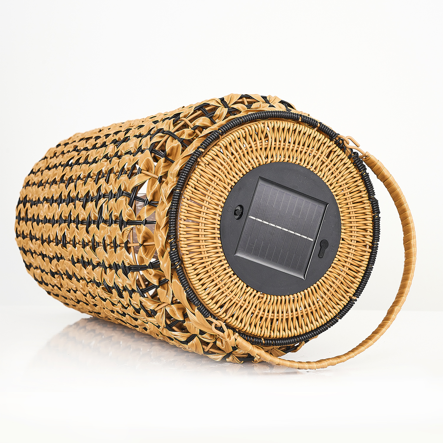 Bambu Hasır LED Solar Bahçe Armatürü 31x74 cm