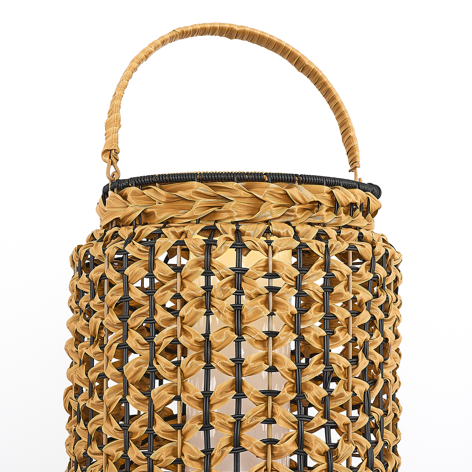 Bambu Hasır LED Solar Bahçe Armatürü 31x74 cm — görsel 6