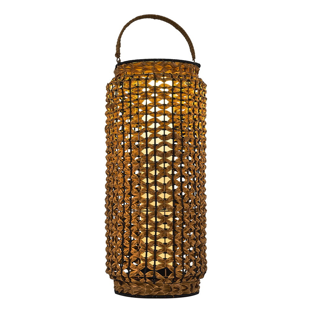 Bambu Hasır LED Solar Bahçe Armatürü 31x74 cm — görsel 8