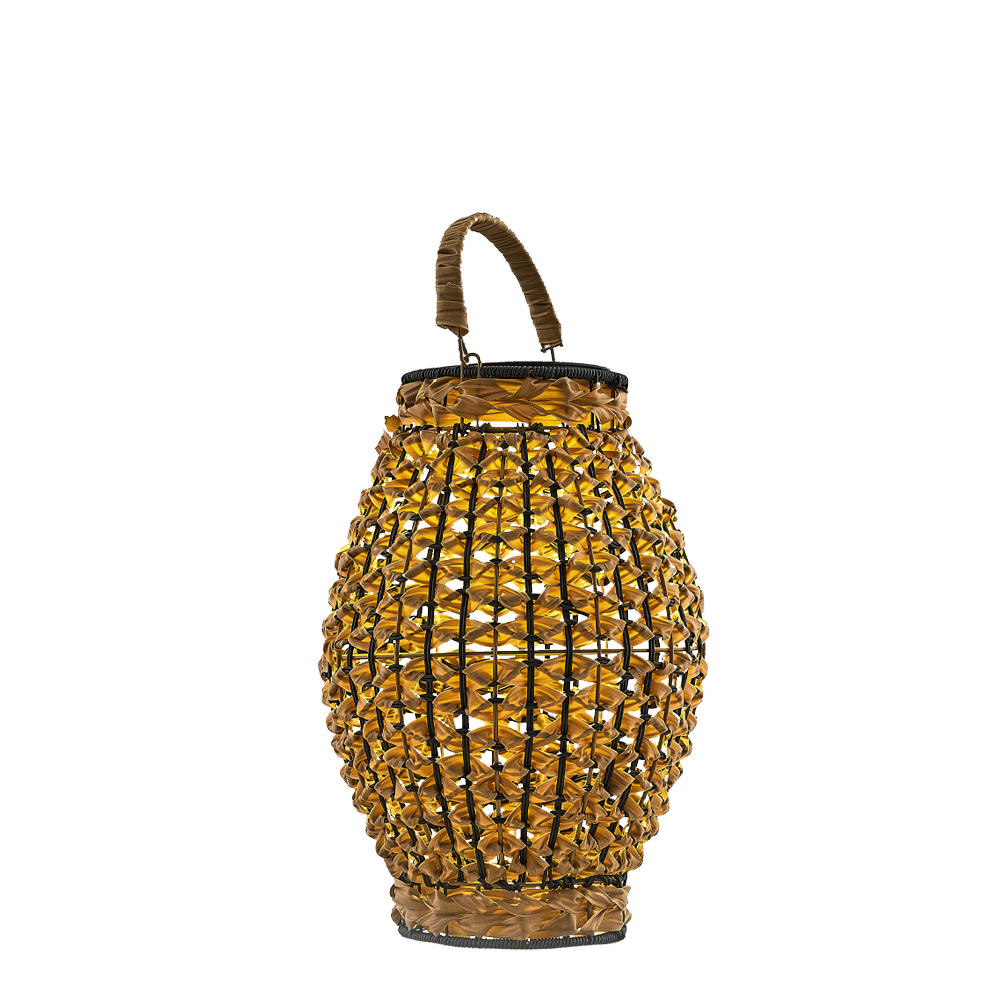 Bambu Hasır LED Solar Bahçe Armatürü 29x43 cm