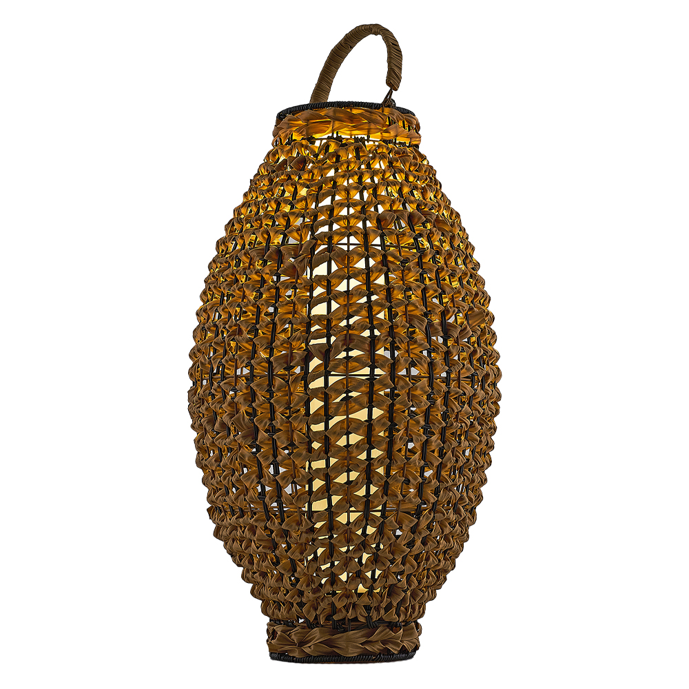 Bambu Hasır LED Solar Bahçe Armatürü 40x72 cm