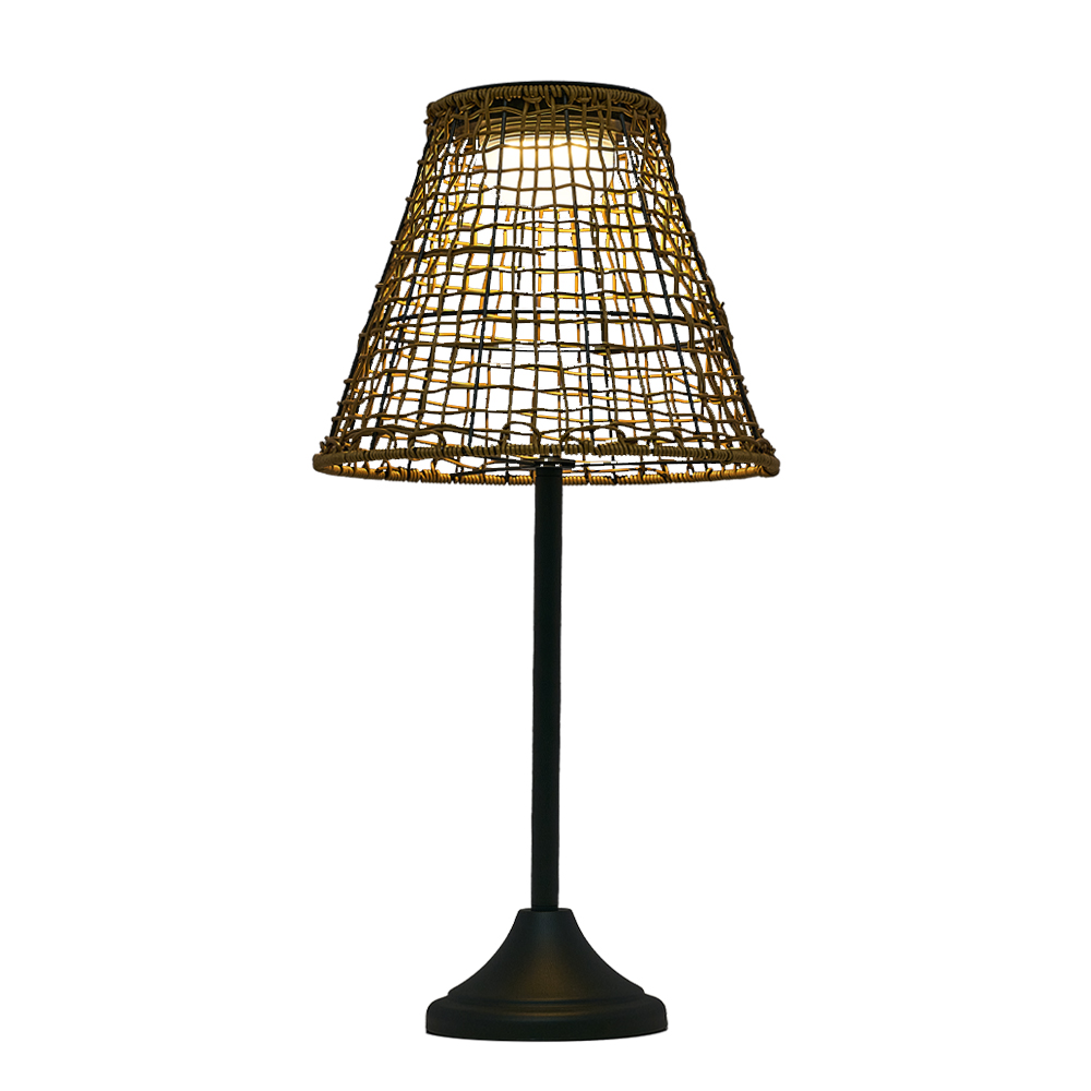 Bambu Hasır LED Solar Bahçe Armatürü 32x64 cm
