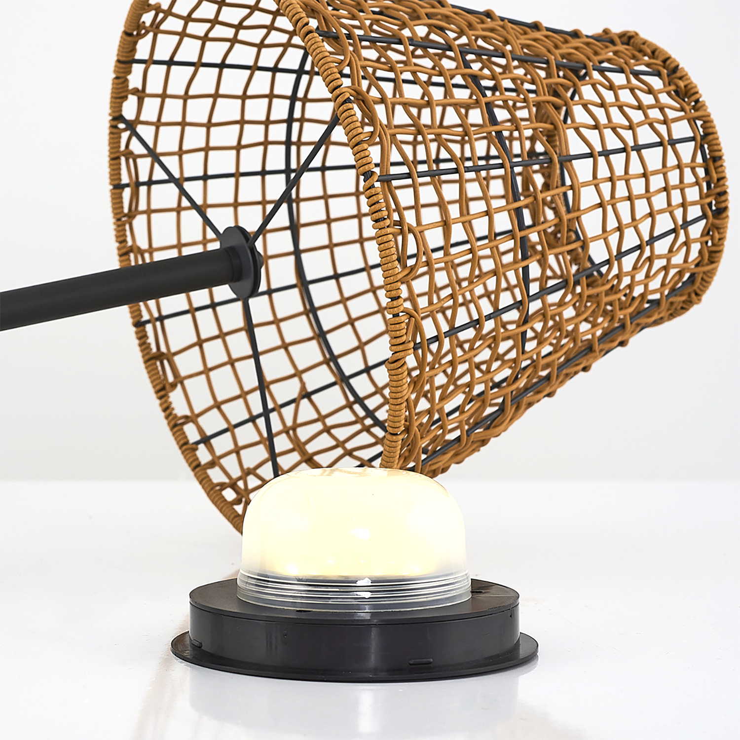 Bambu Hasır LED Solar Bahçe Armatürü 32x64 cm
