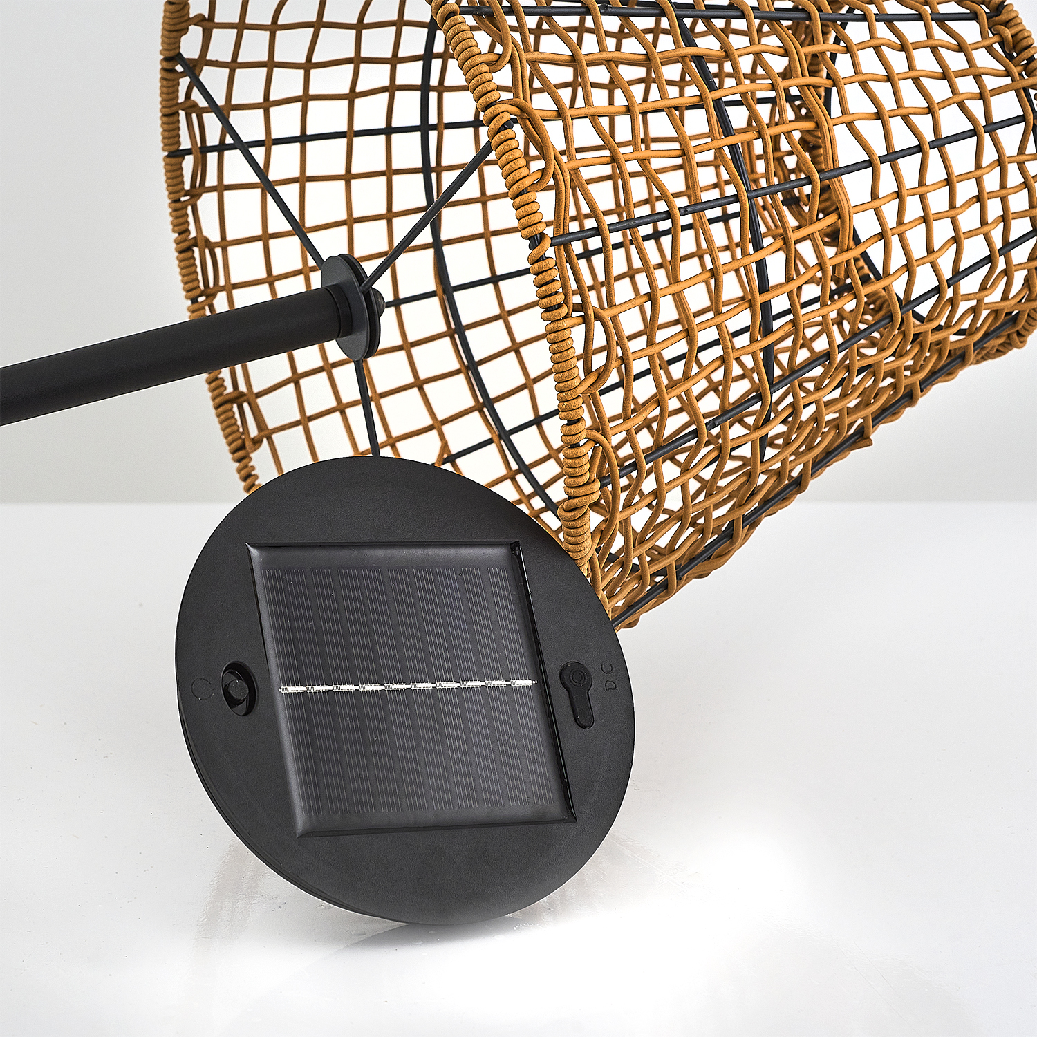 Bambu Hasır LED Solar Bahçe Armatürü 32x64 cm