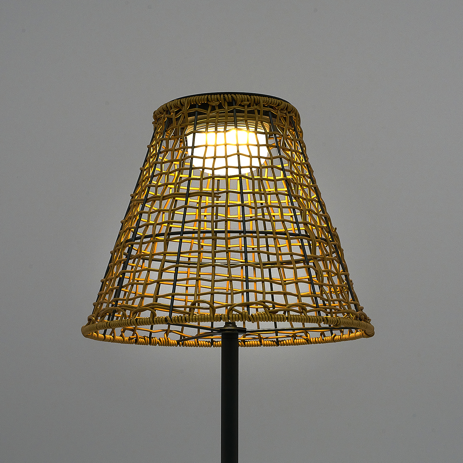 Bambu Hasır LED Solar Bahçe Armatürü 32x64 cm