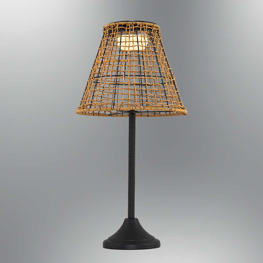 Bambu Hasır LED Solar Bahçe Armatürü 32x64 cm — görsel 7