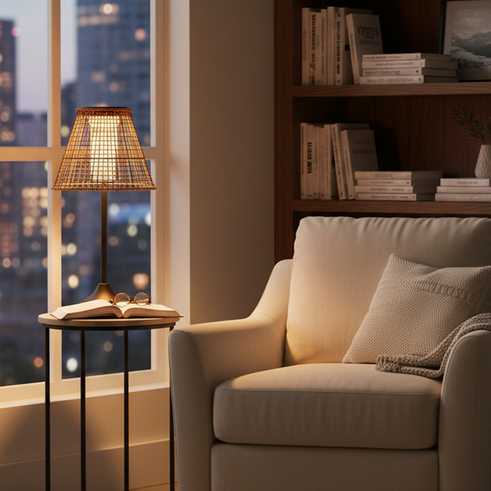 Bambu Hasır LED Solar Bahçe Armatürü 32x64 cm — görsel 8