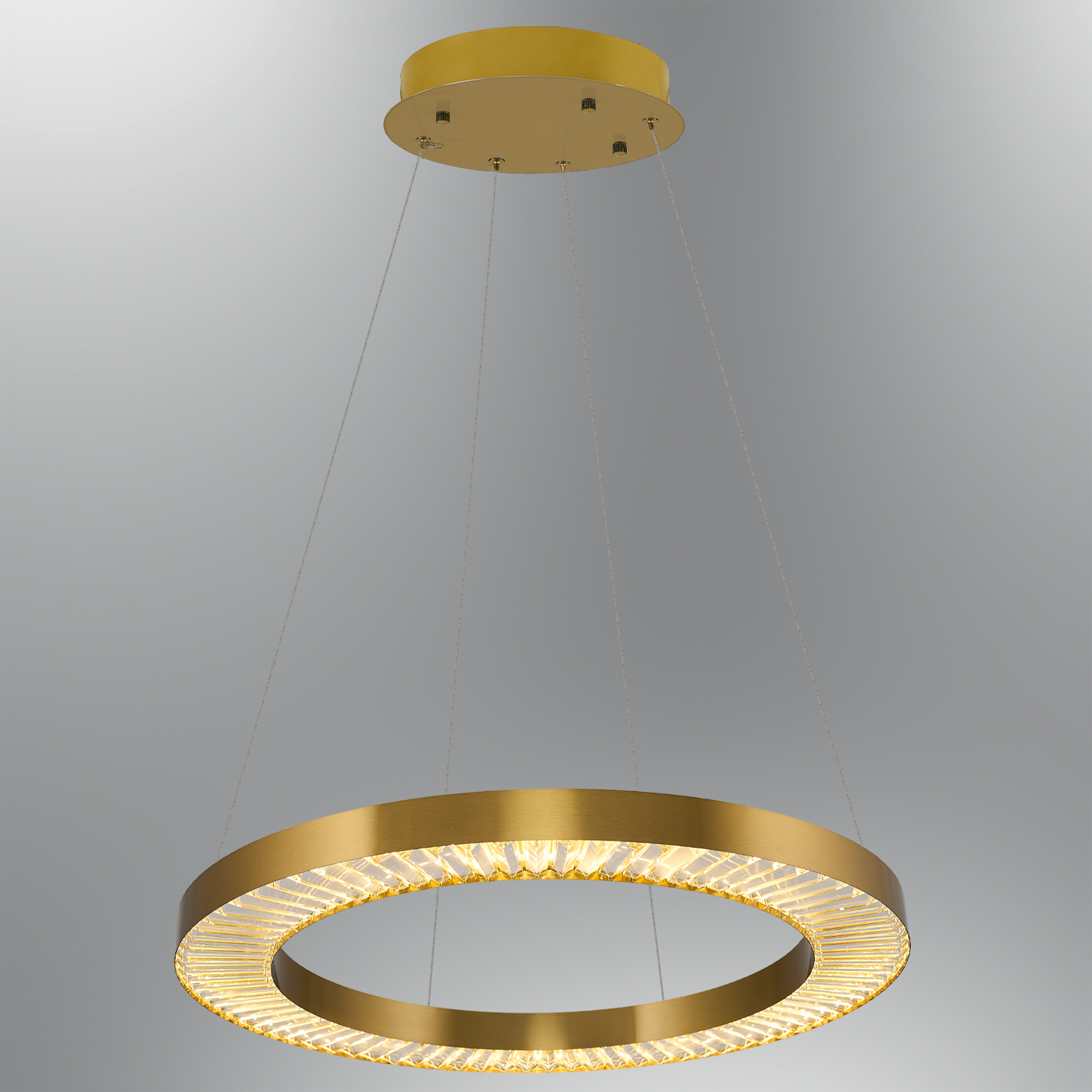 Eskitme-Platin Cam LED Avize 80x120 cm — görsel 4