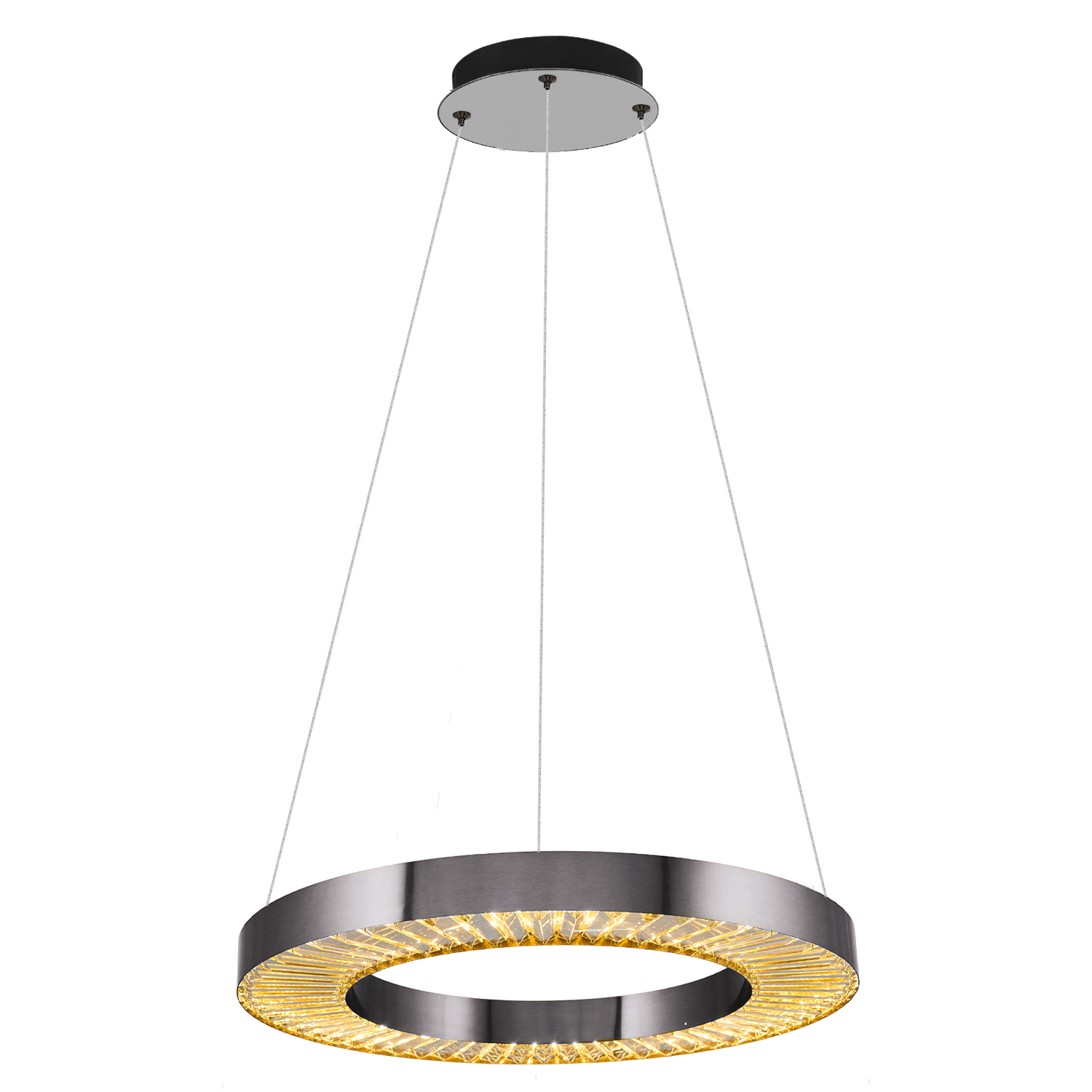 Eskitme-Platin Cam LED Avize 60x120 cm — görsel 3