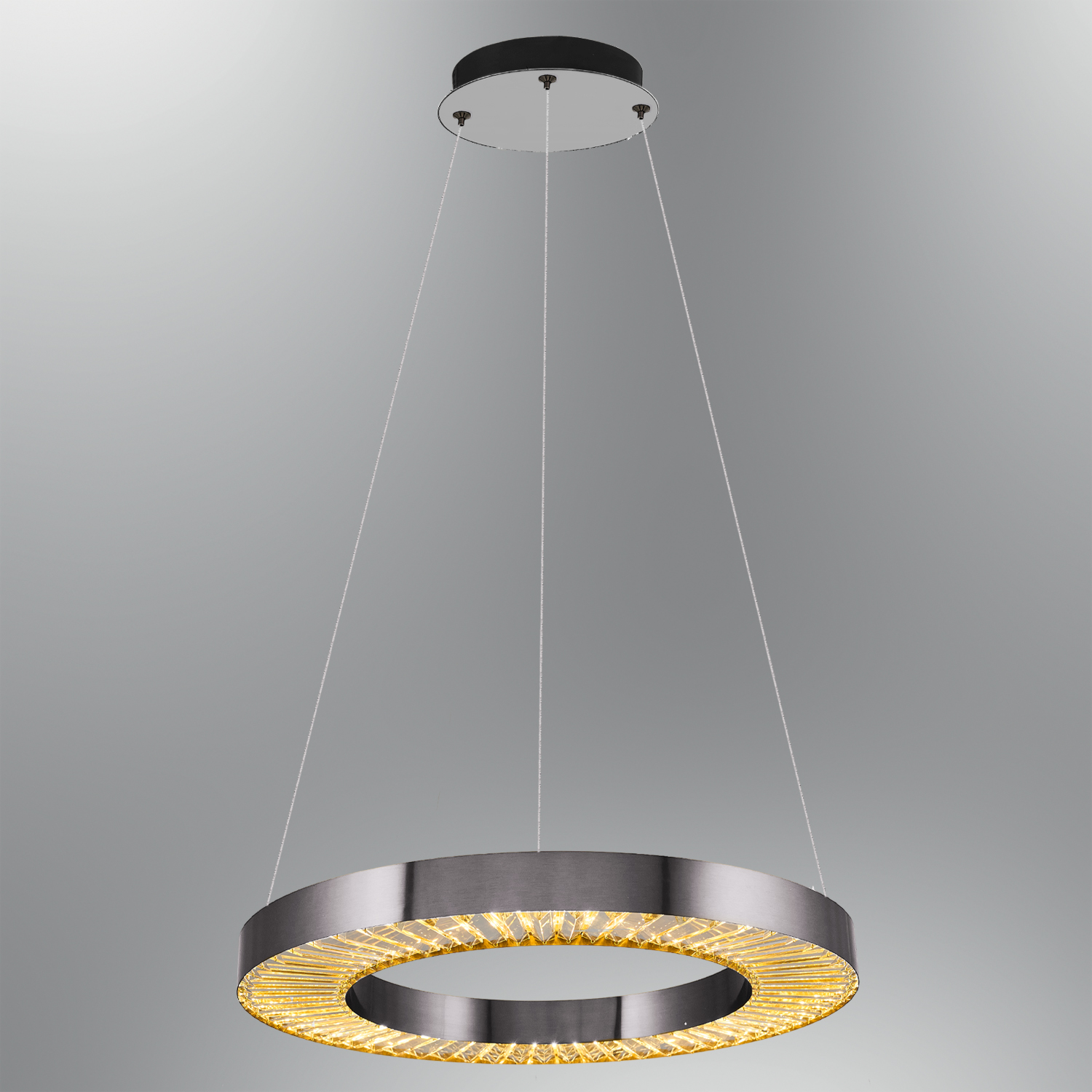 Eskitme-Platin Cam LED Avize 60x120 cm — görsel 4