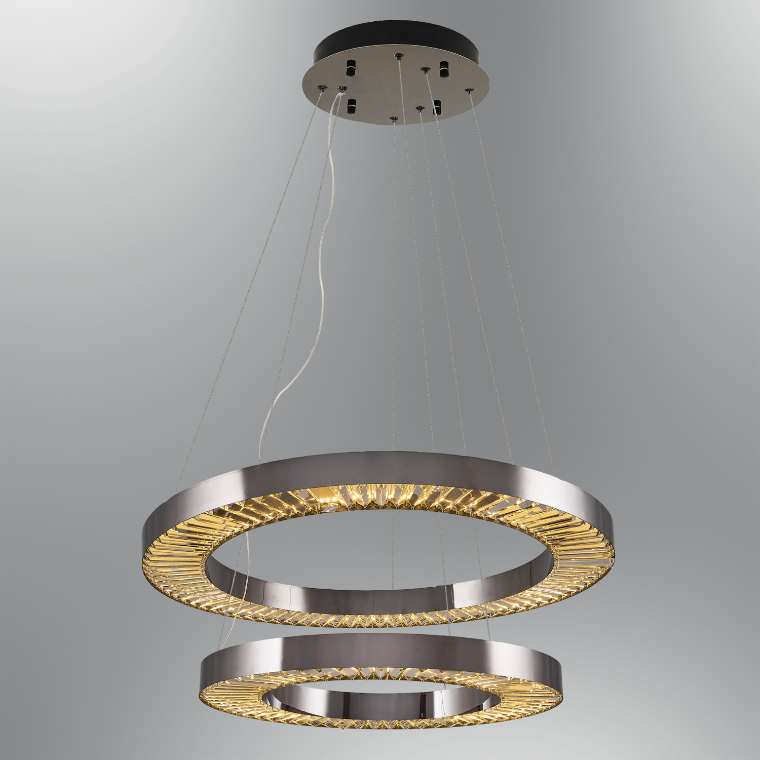 Eskitme-Platin Cam LED Avize 80x160 cm — görsel 7