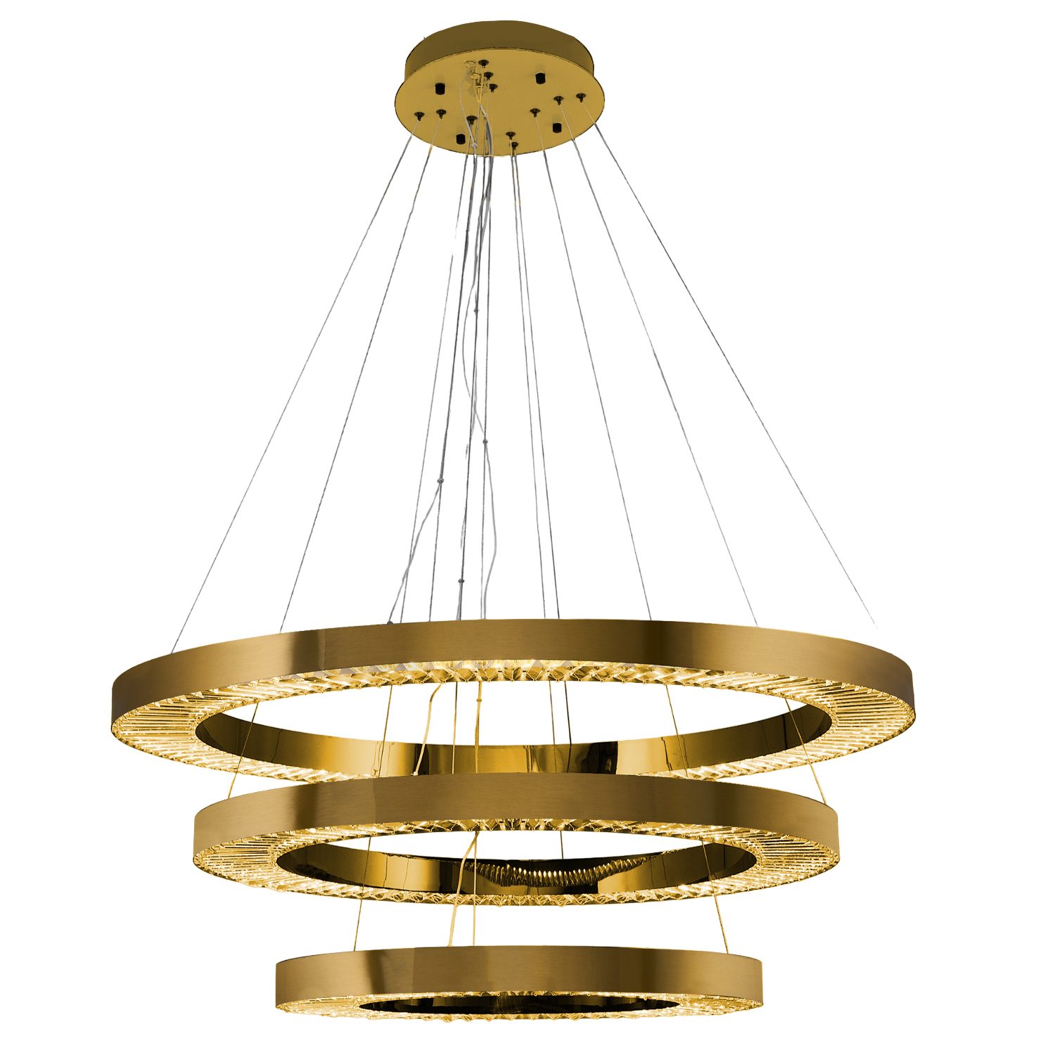 Eskitme-Platin Cam LED Avize 100x160 cm — görsel 2