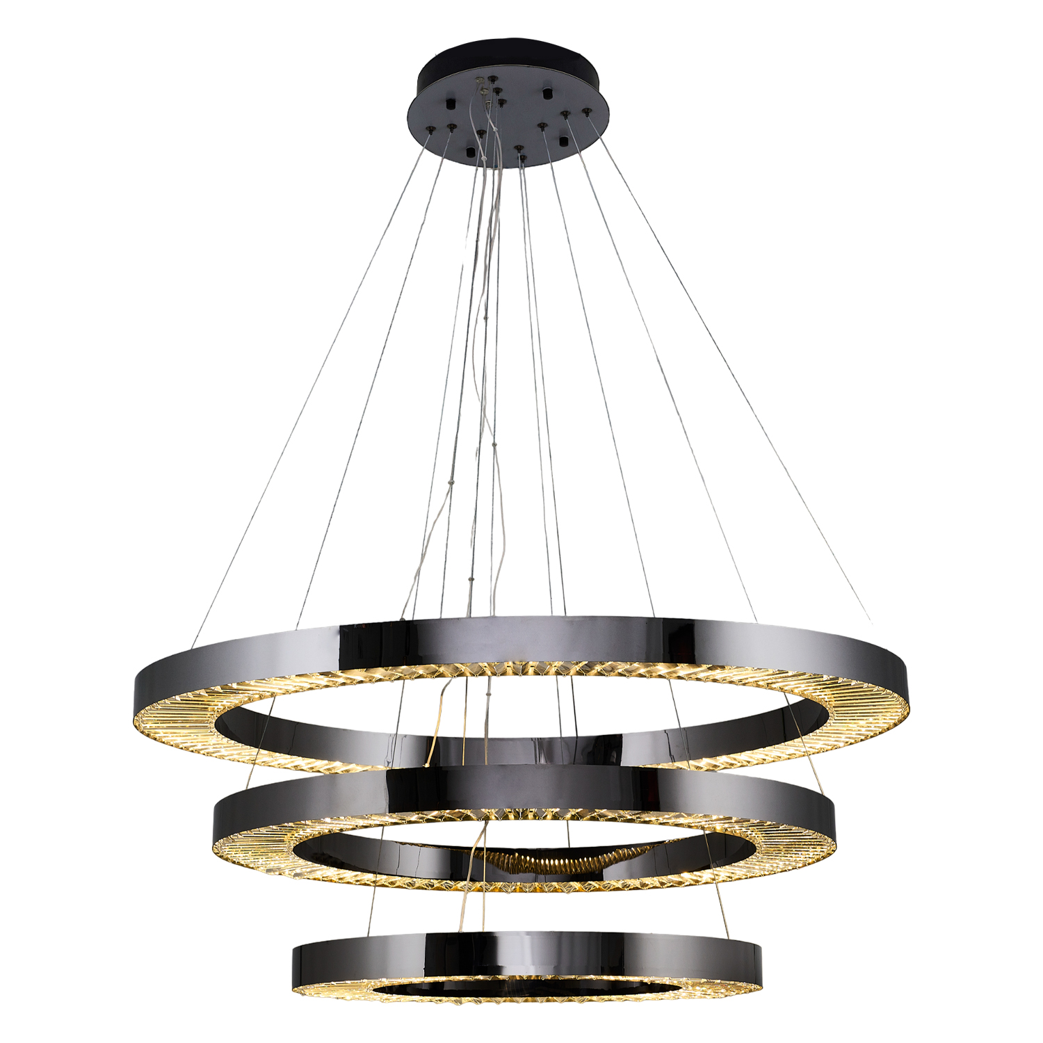 Eskitme-Platin Cam LED Avize 100x160 cm — görsel 3