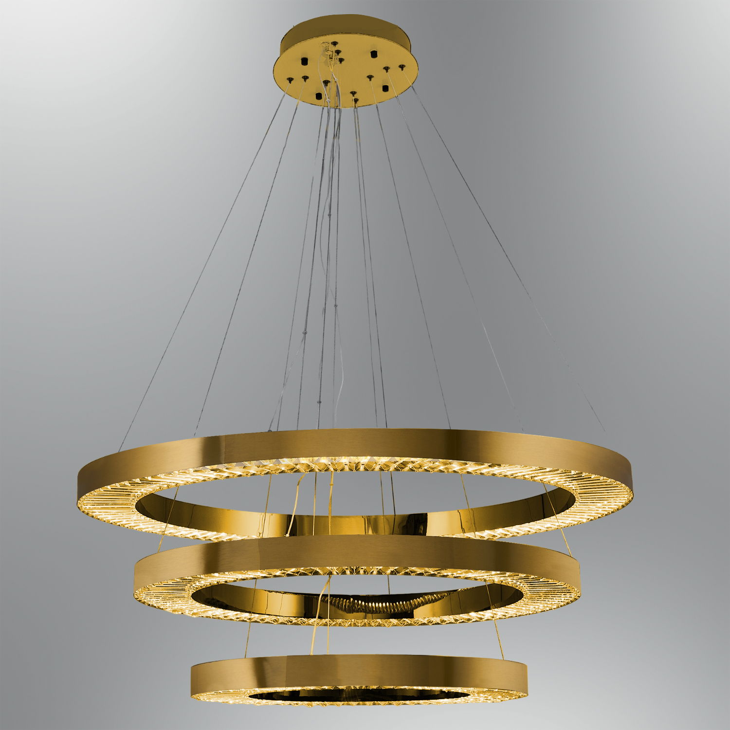 Eskitme-Platin Cam LED Avize 100x160 cm — görsel 5