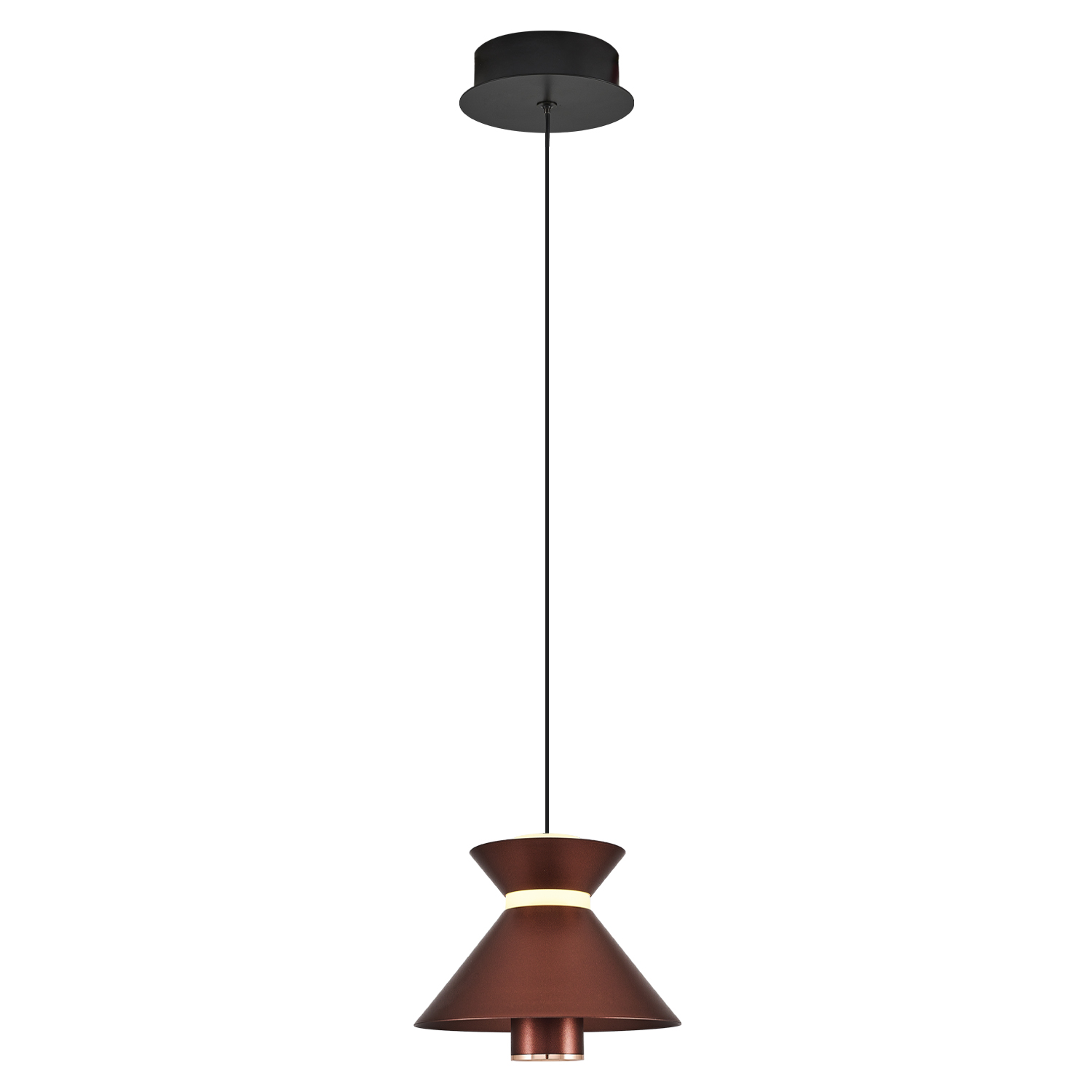 Beyaz-Kahve Akrilik LED Avize 18x120 cm — görsel 4