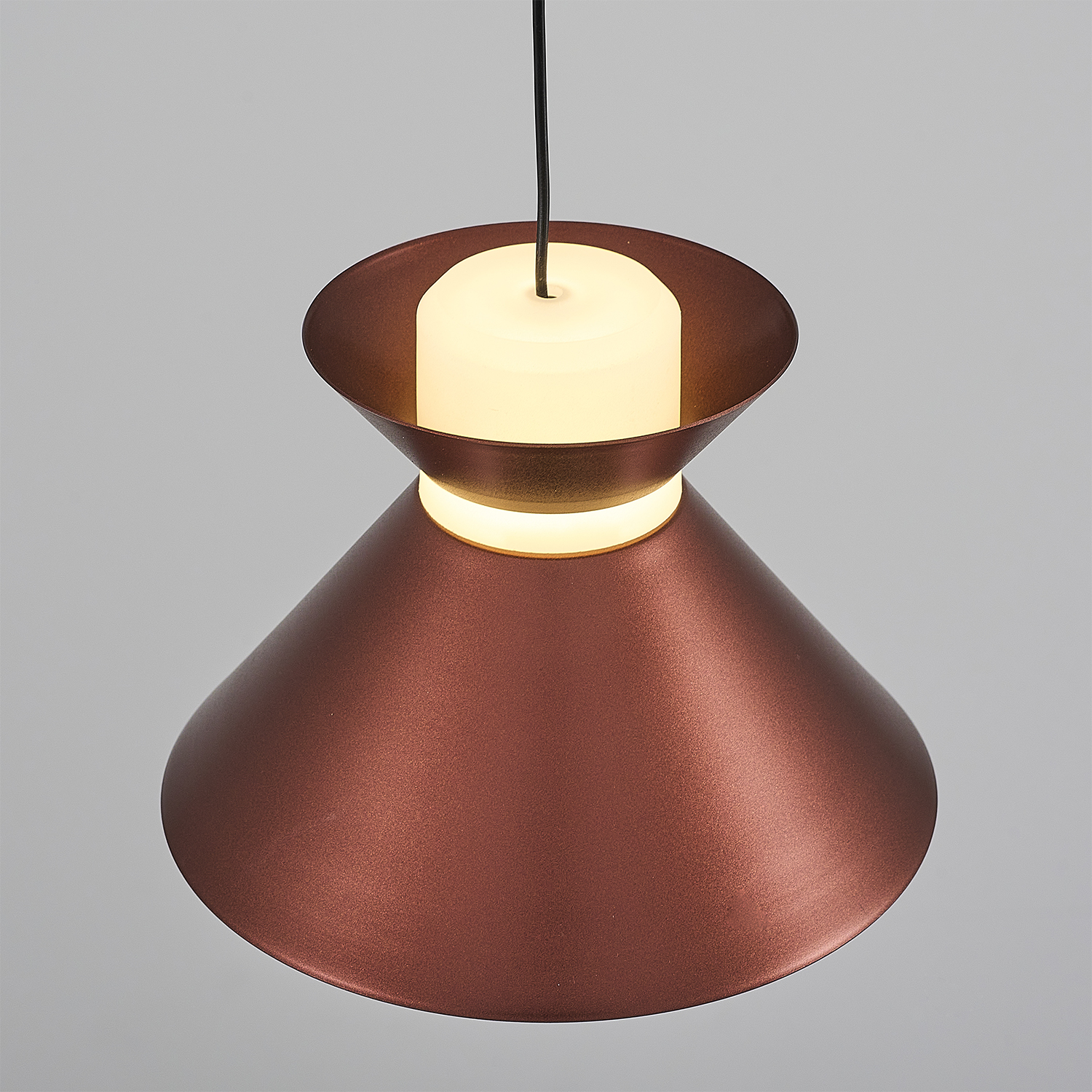 Beyaz-Kahve Akrilik LED Avize 18x120 cm — görsel 5