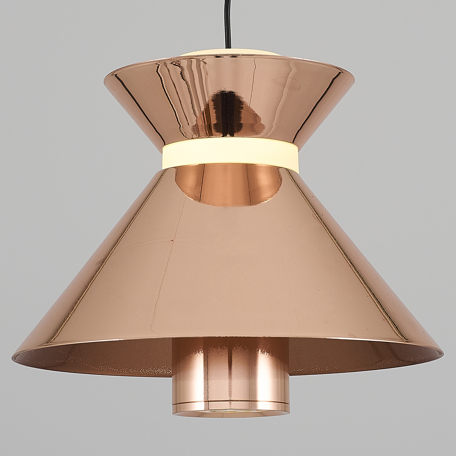 Beyaz-Kahve Akrilik LED Avize 18x120 cm — görsel 8