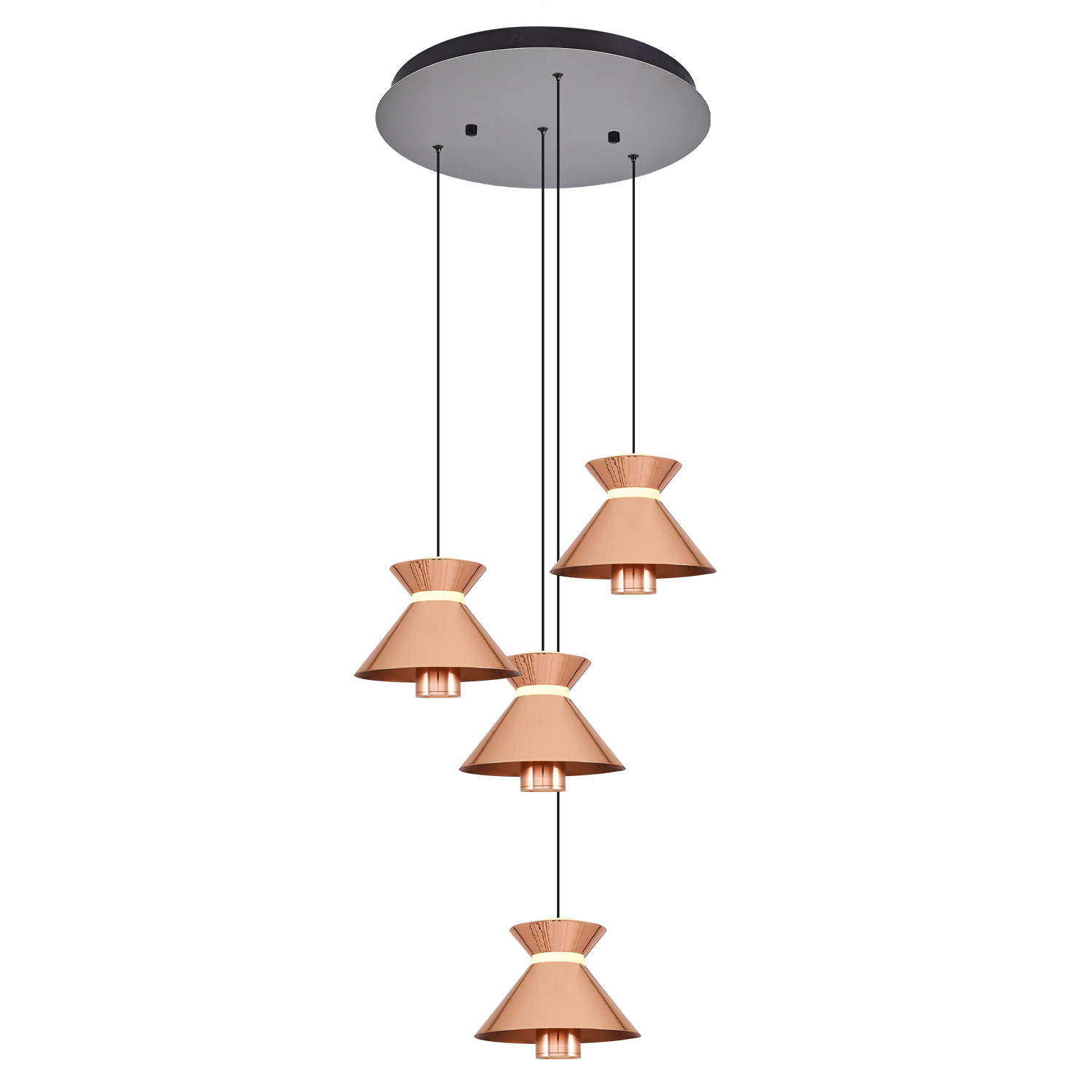 Karışık-Rose gold Akrilik LED Avize 35x120 cm — görsel 2