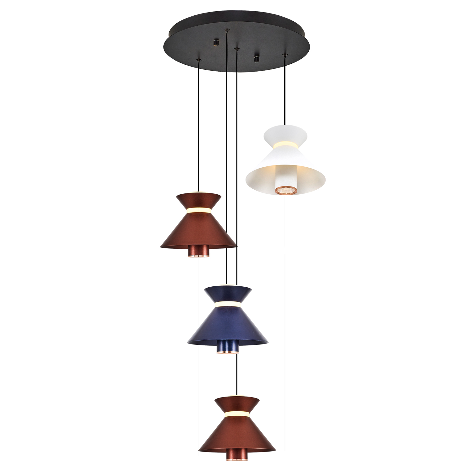 Karışık-Rose gold Akrilik LED Avize 35x120 cm — görsel 3