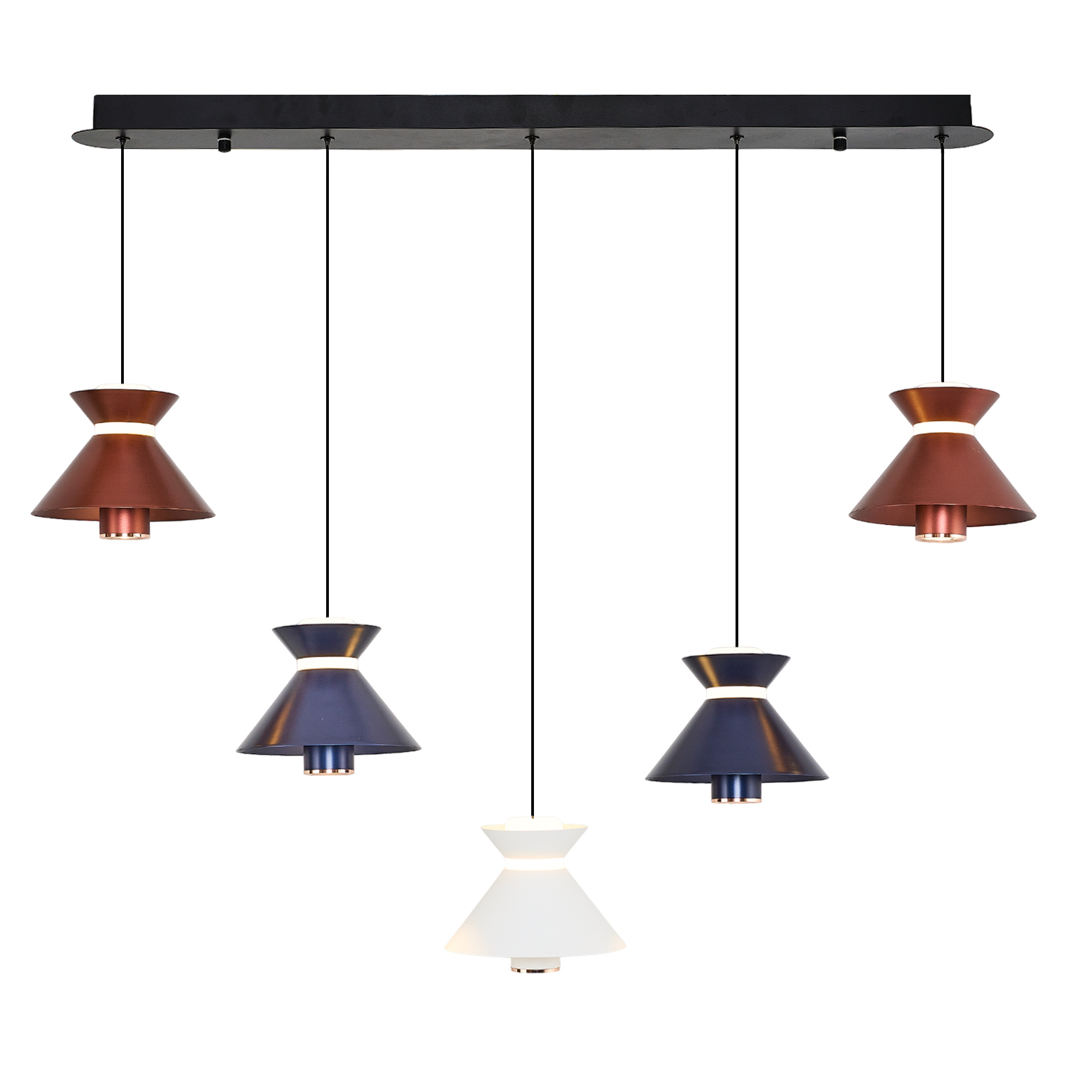 Karışık-Rose gold Akrilik LED Avize 95x120 cm — görsel 2