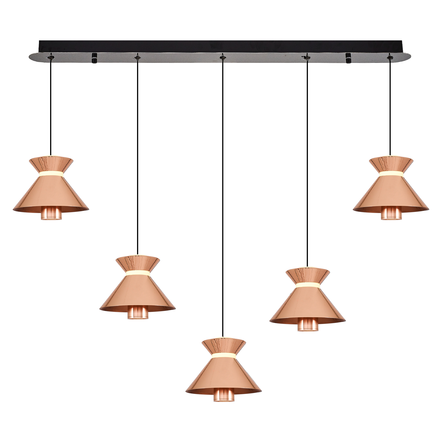Karışık-Rose gold Akrilik LED Avize 95x120 cm — görsel 3
