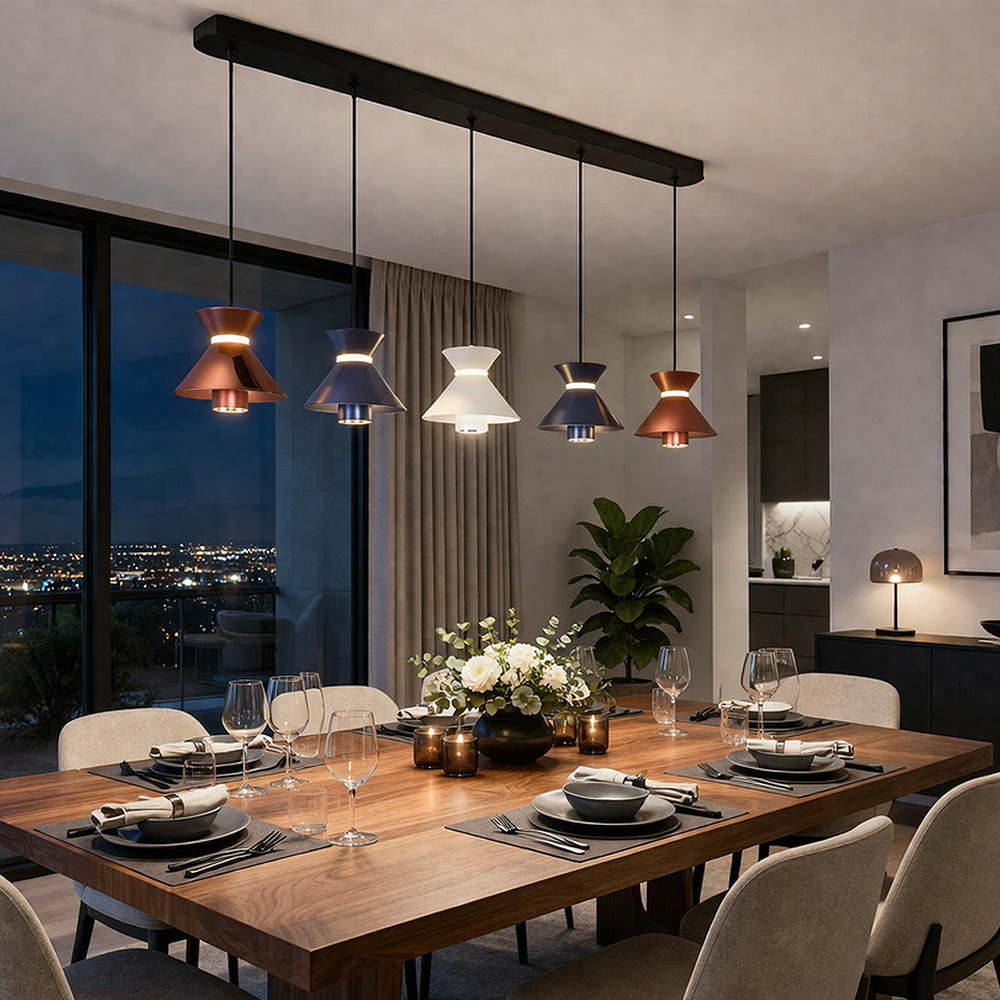 Karışık-Rose gold Akrilik LED Avize 95x120 cm — görsel 6